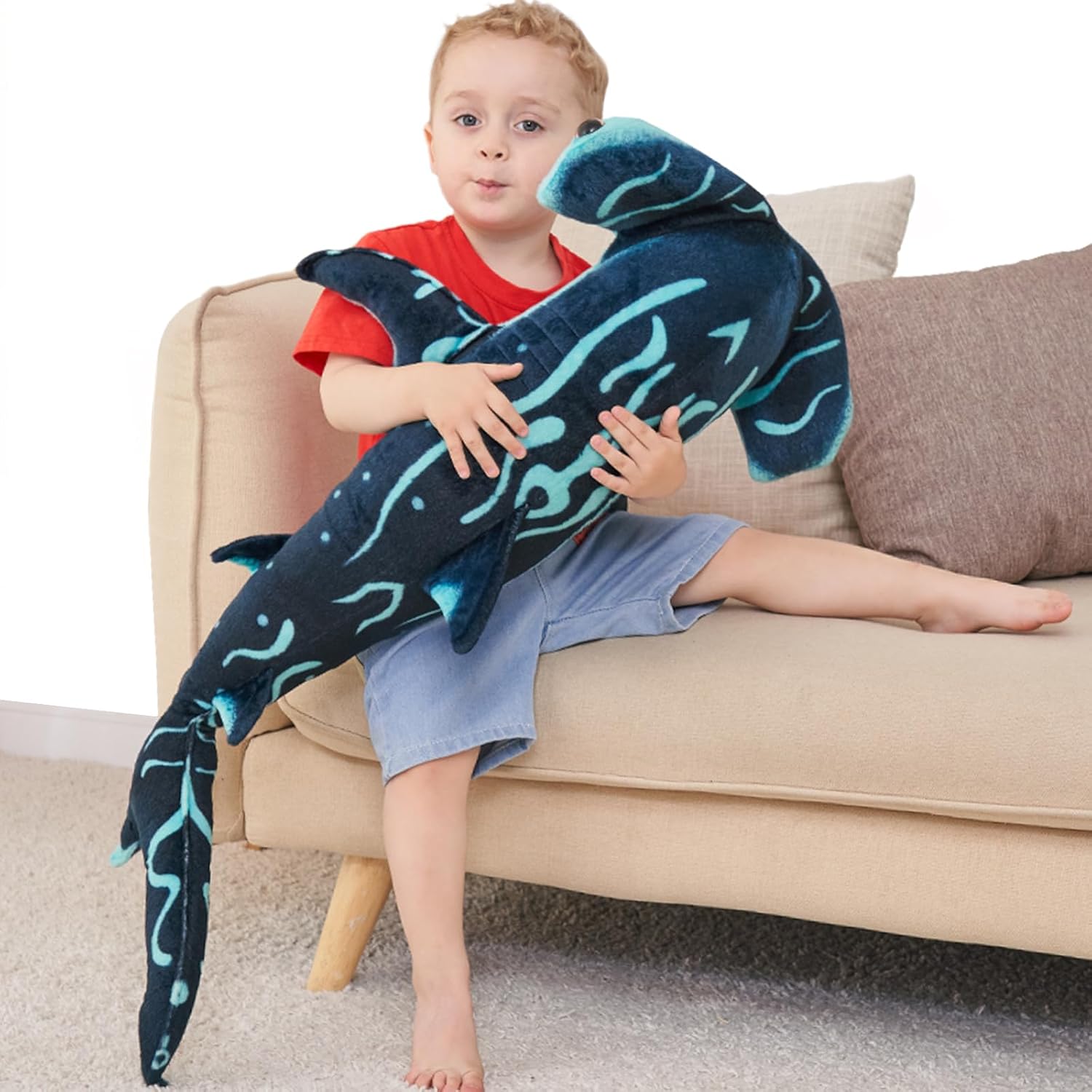 40 Inch Hammerhead Shark Plush Toy - Giant Stuffed Animal