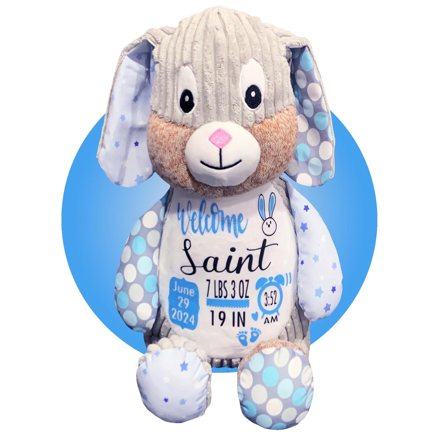 Kikilishop Starry Night Bunny Birth Stats Plush