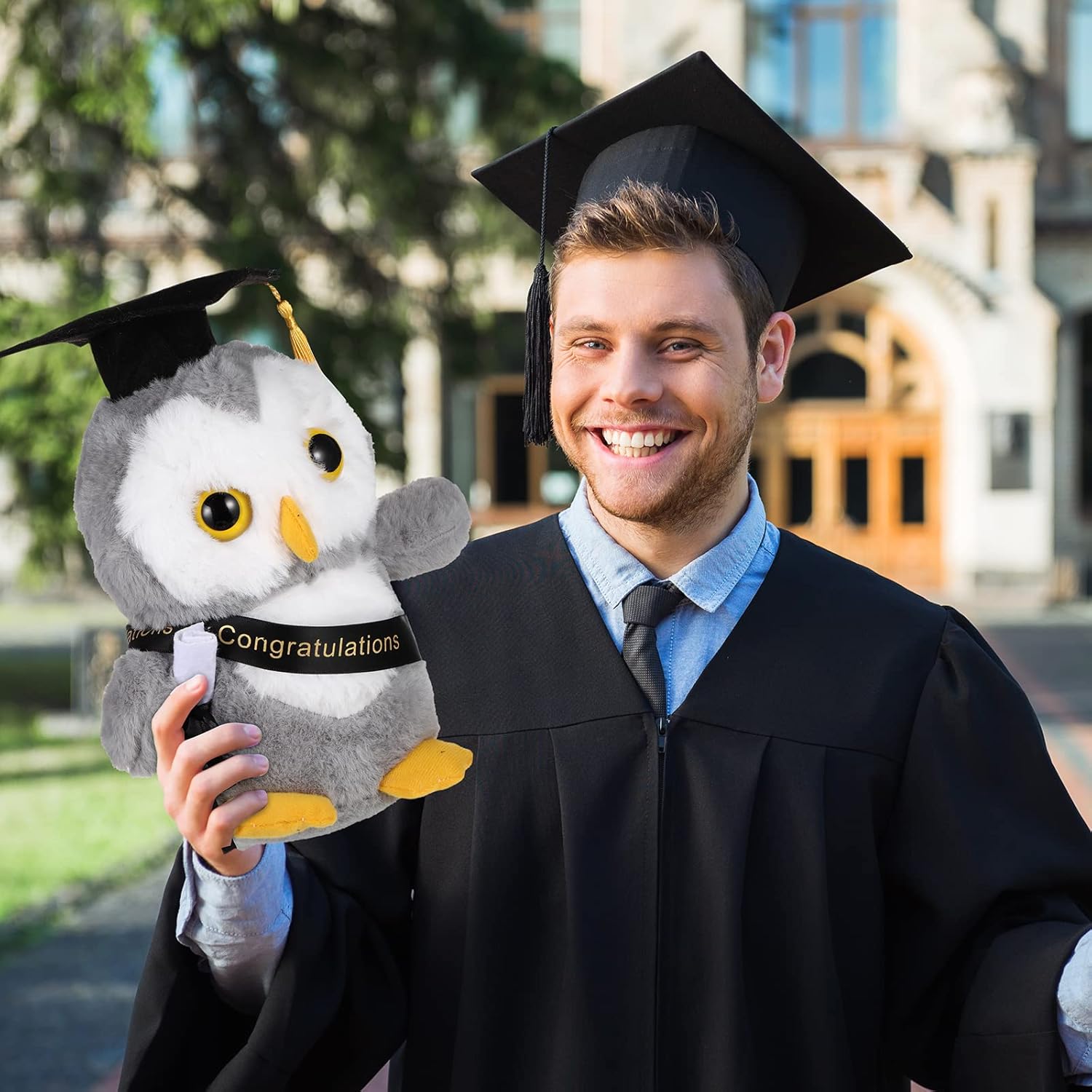 Sotiff 4 Pcs Graduation Owl Plush Toys 9 Inch