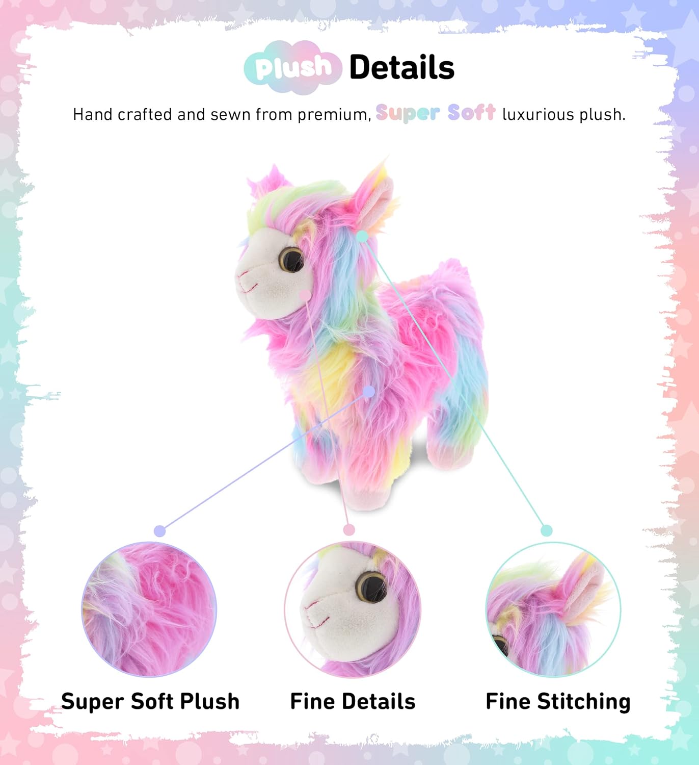 DolliBu Plush Rainbow Llamacorn 95