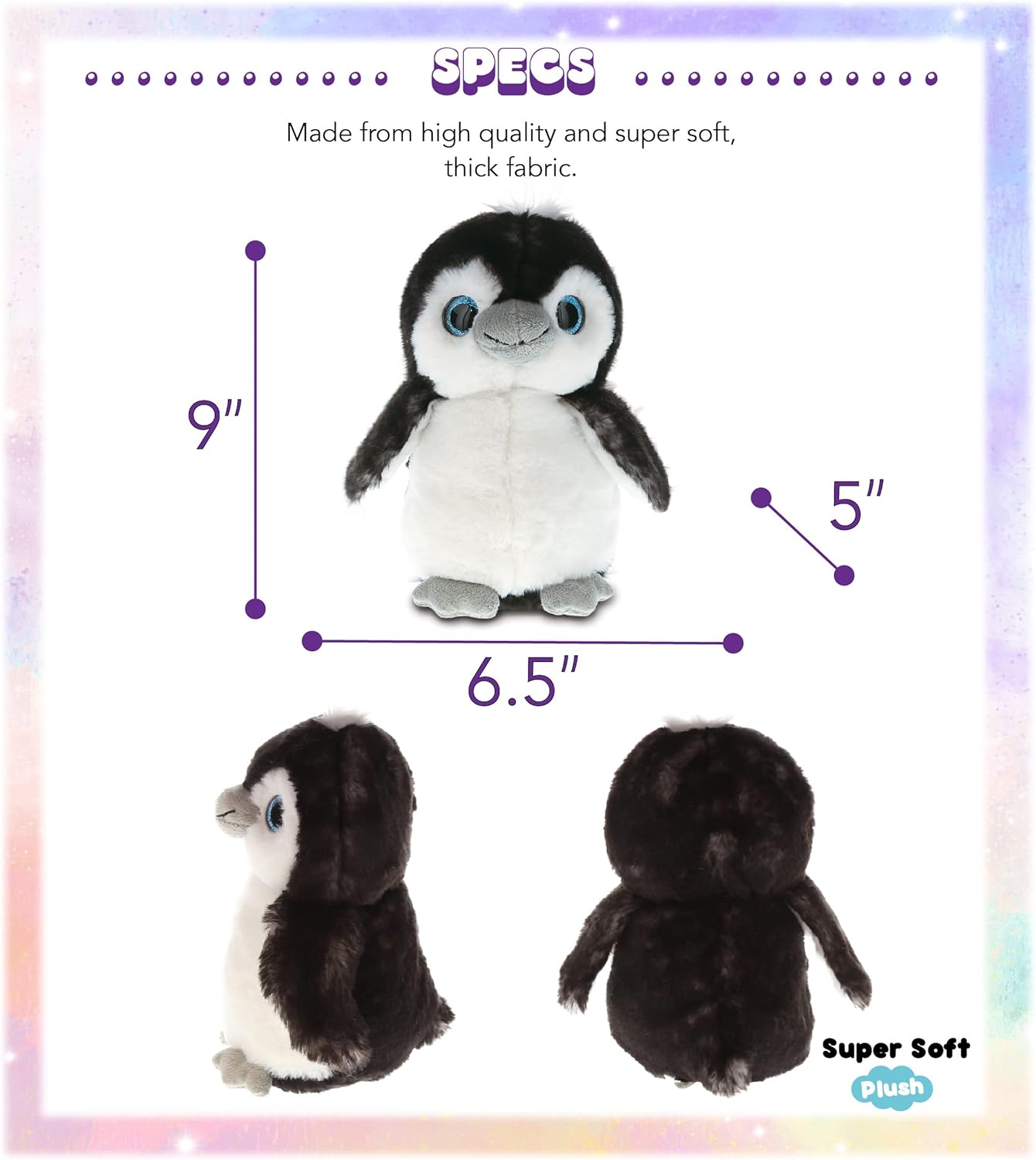 DolliBu Grey Penguin Plush - 9 Inches 1