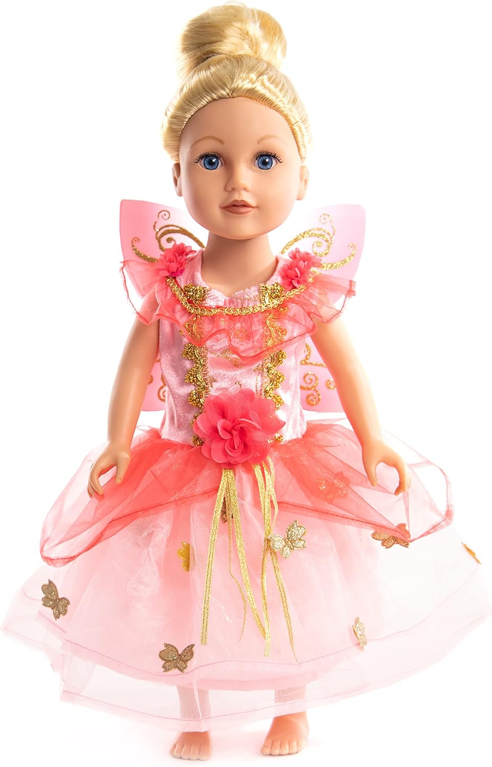 Little Adventures Butterfly Fairy Girl Doll Dress with Wings