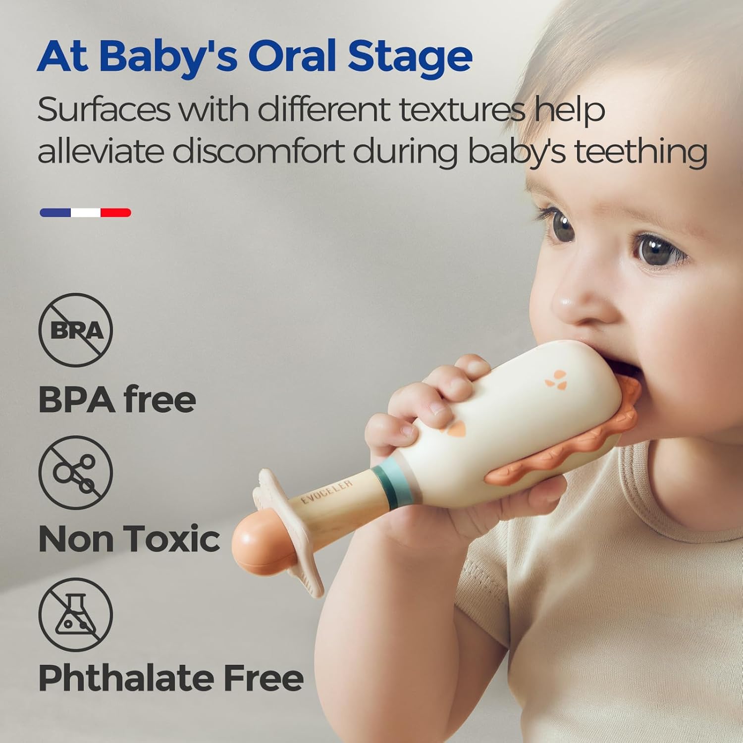 Evoceler Baby Dinosaur Rattles with Teether