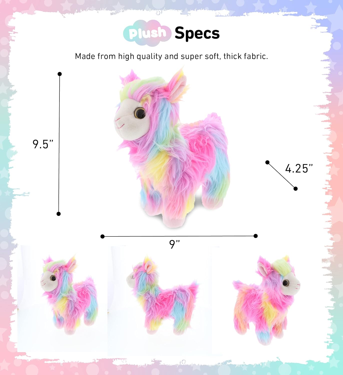 DolliBu Plush Rainbow Llamacorn 95