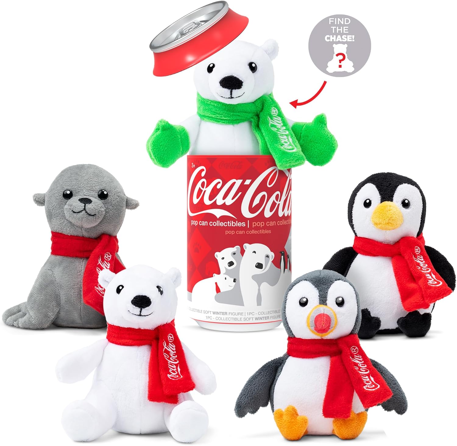 Coca-Cola Pop Cans Collectible Plush Stuffed Animal