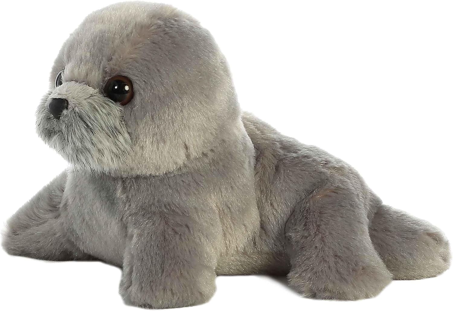 Aurora Adorable Mini Flopsie Harpo Seal Stuffed Animal - Gray 8 Inches