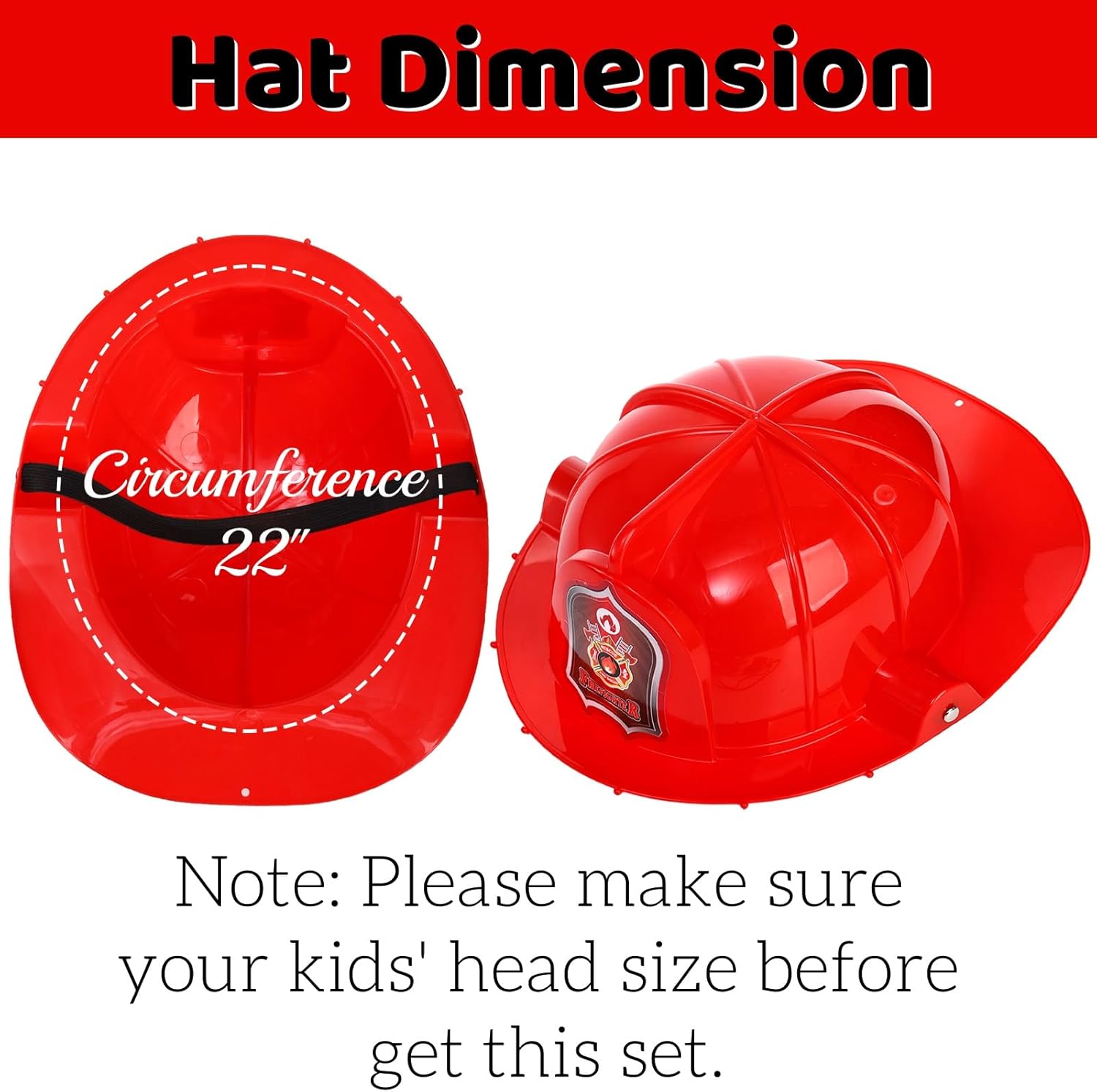 Noamus 18 Pcs Fireman Costume Kids Set