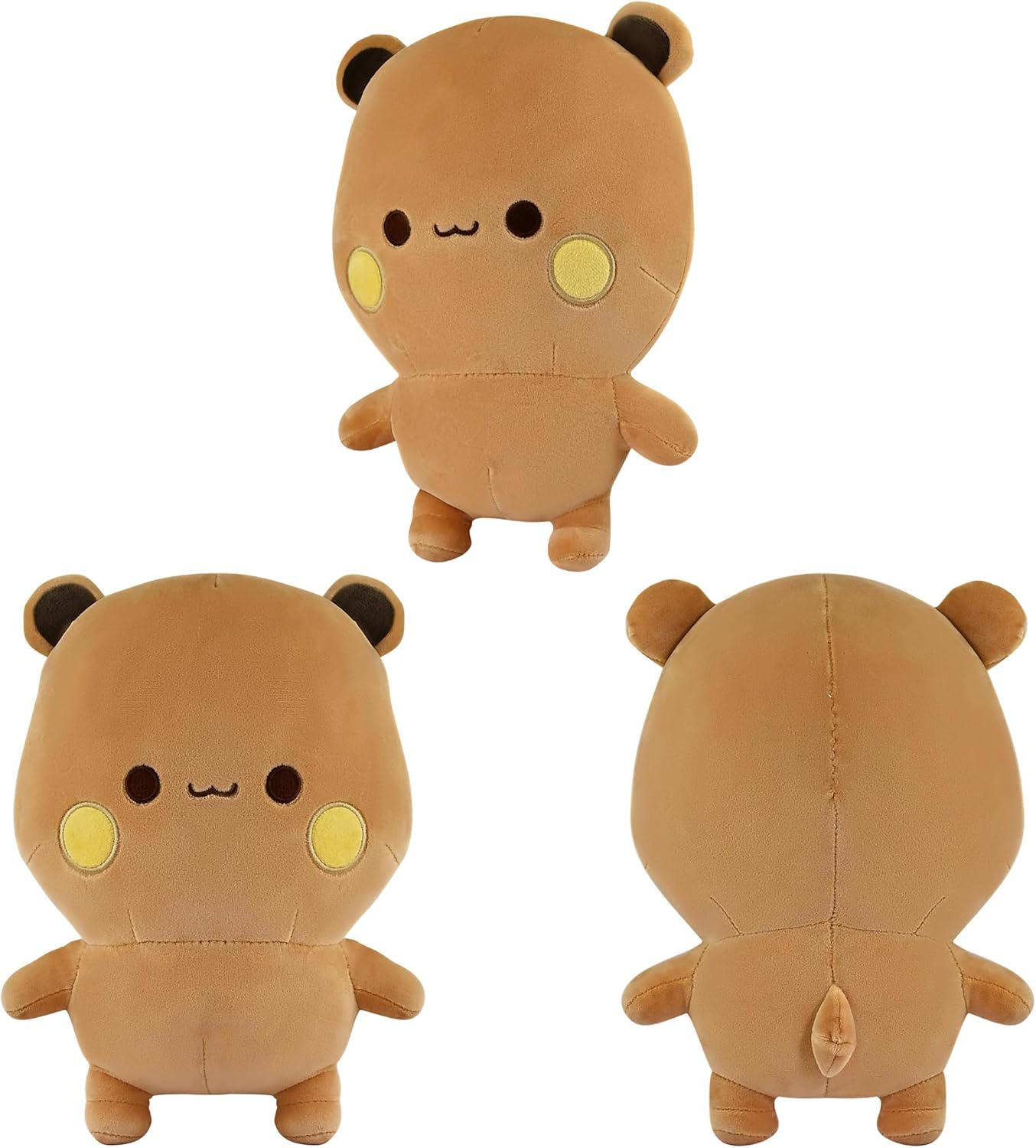 2 Pack White Bear and Brown Bear Plush Stuffed Animals