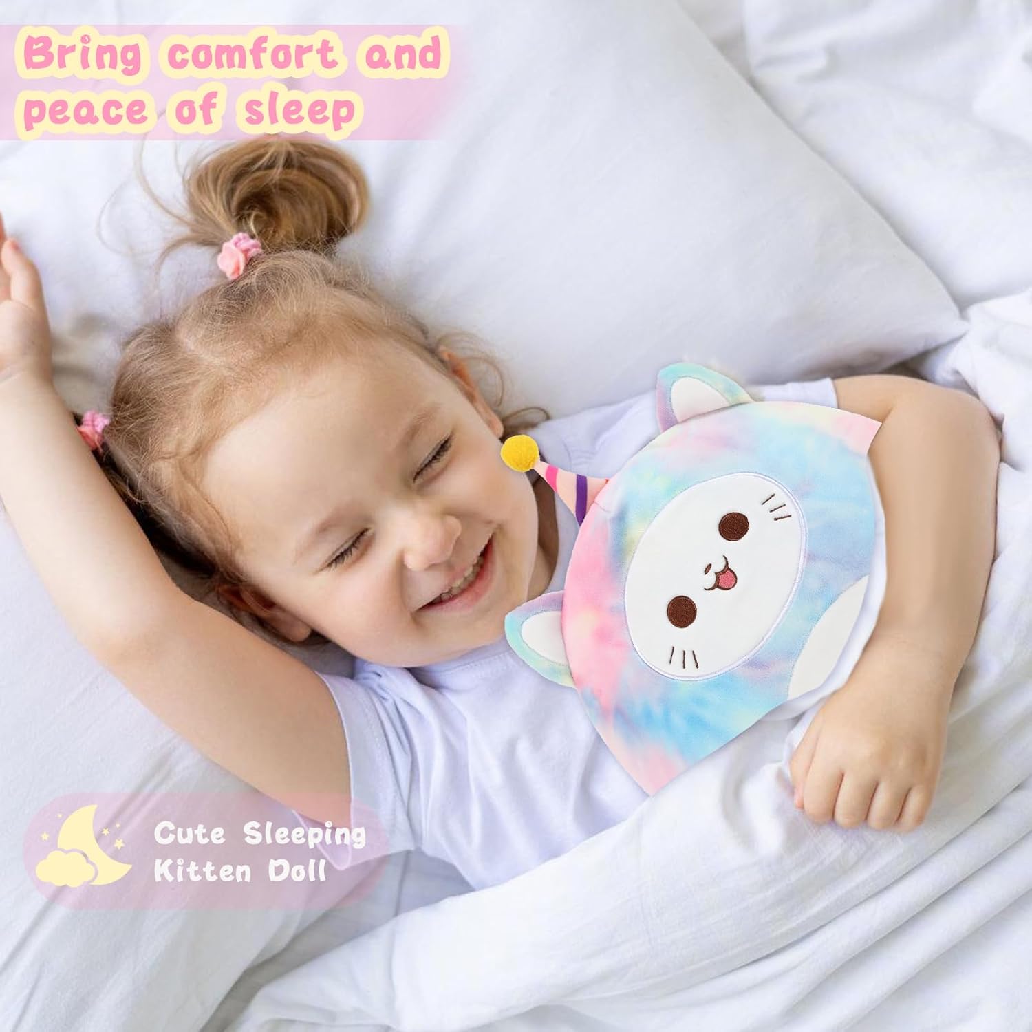 ForYoung 12 Happy Birthday Cat Plush Pillow 1