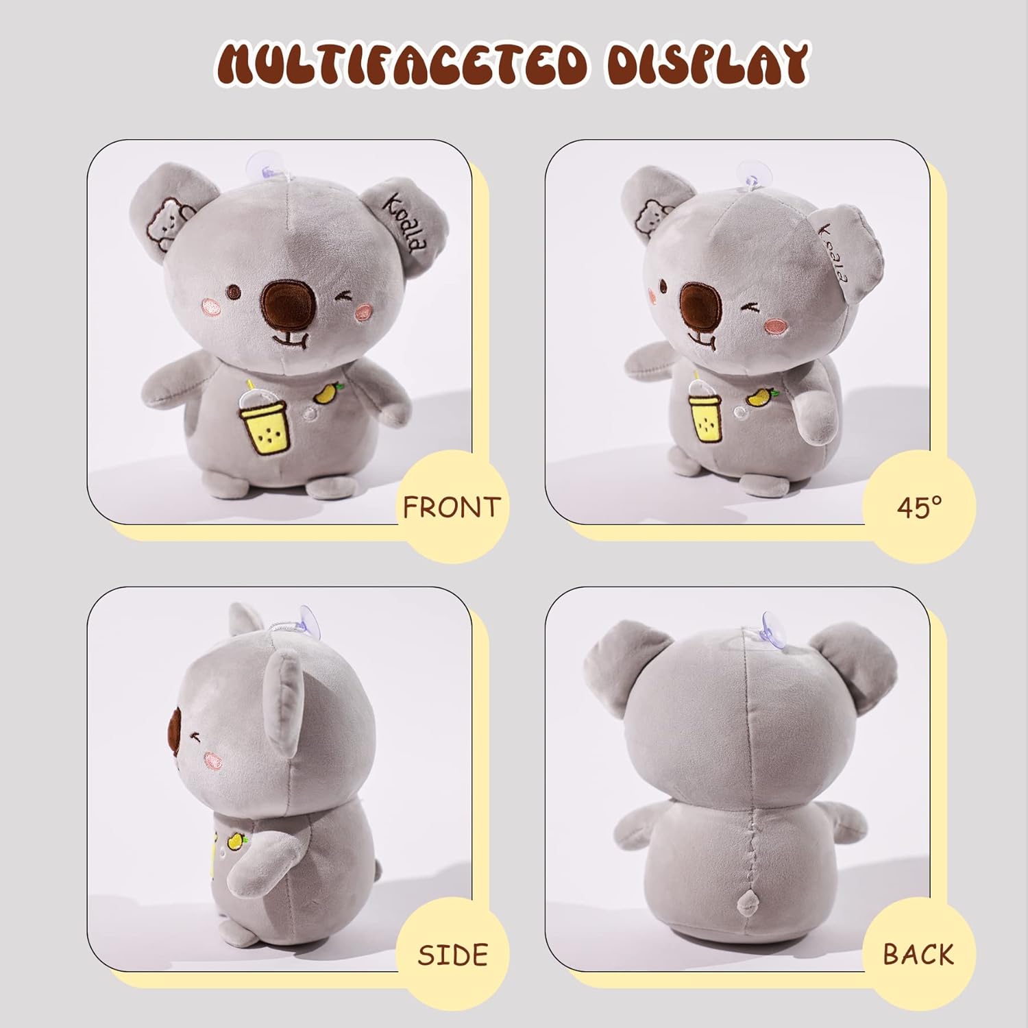 ZGXIONG 9 Inch Grey Koala Plushie Toy