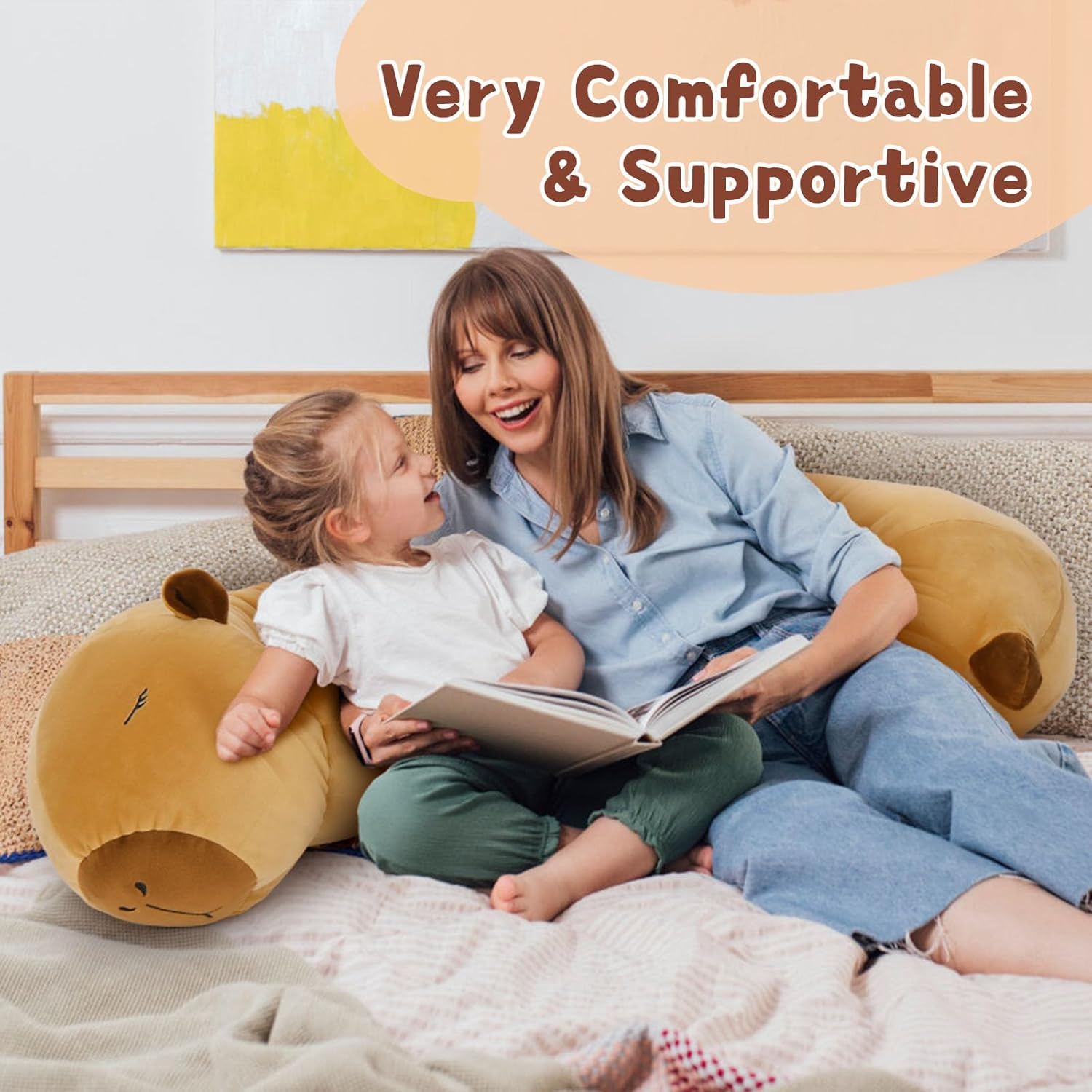 MorisMos Capybara Body Pillow 393in Cuddly Plush Toy for Kids Adults
