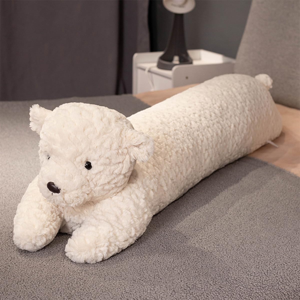 FEEZUSH Bear Plush Pillow - 35 Inch White
