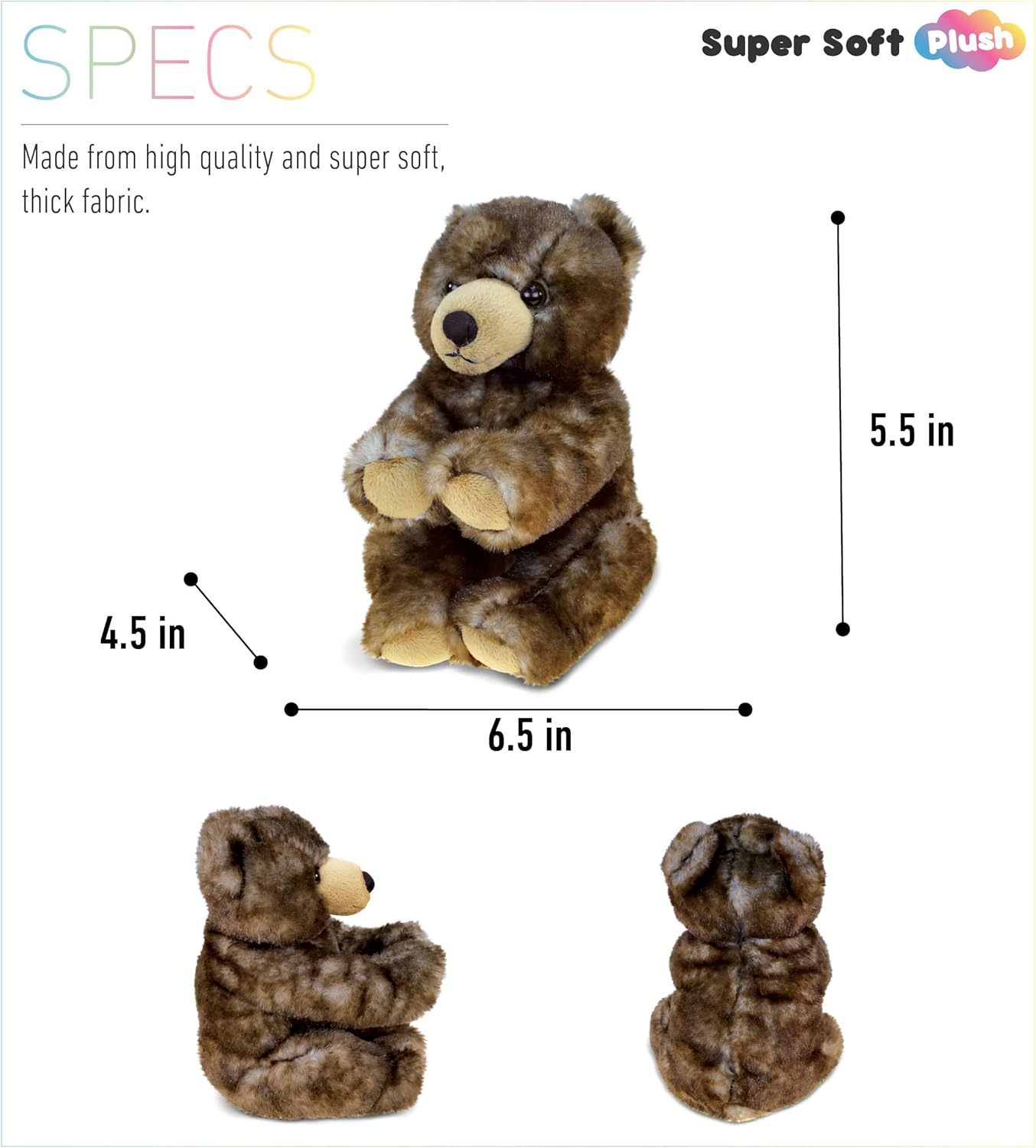 Puzzled DolliBu Plush Grizzly Bear - Huggable 55 Inch Stuffed Animal