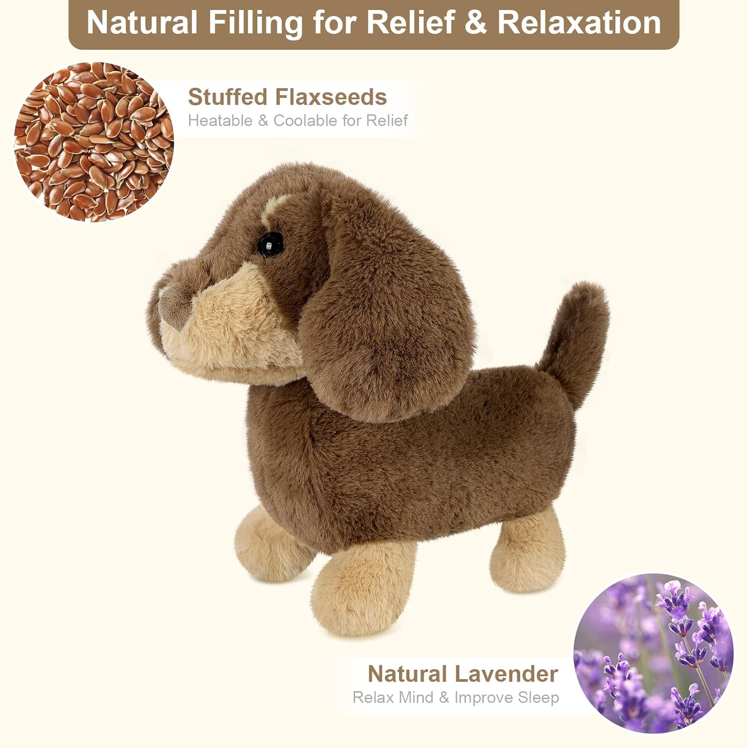 SuzziPals Heatable Dachshund Plush Toy