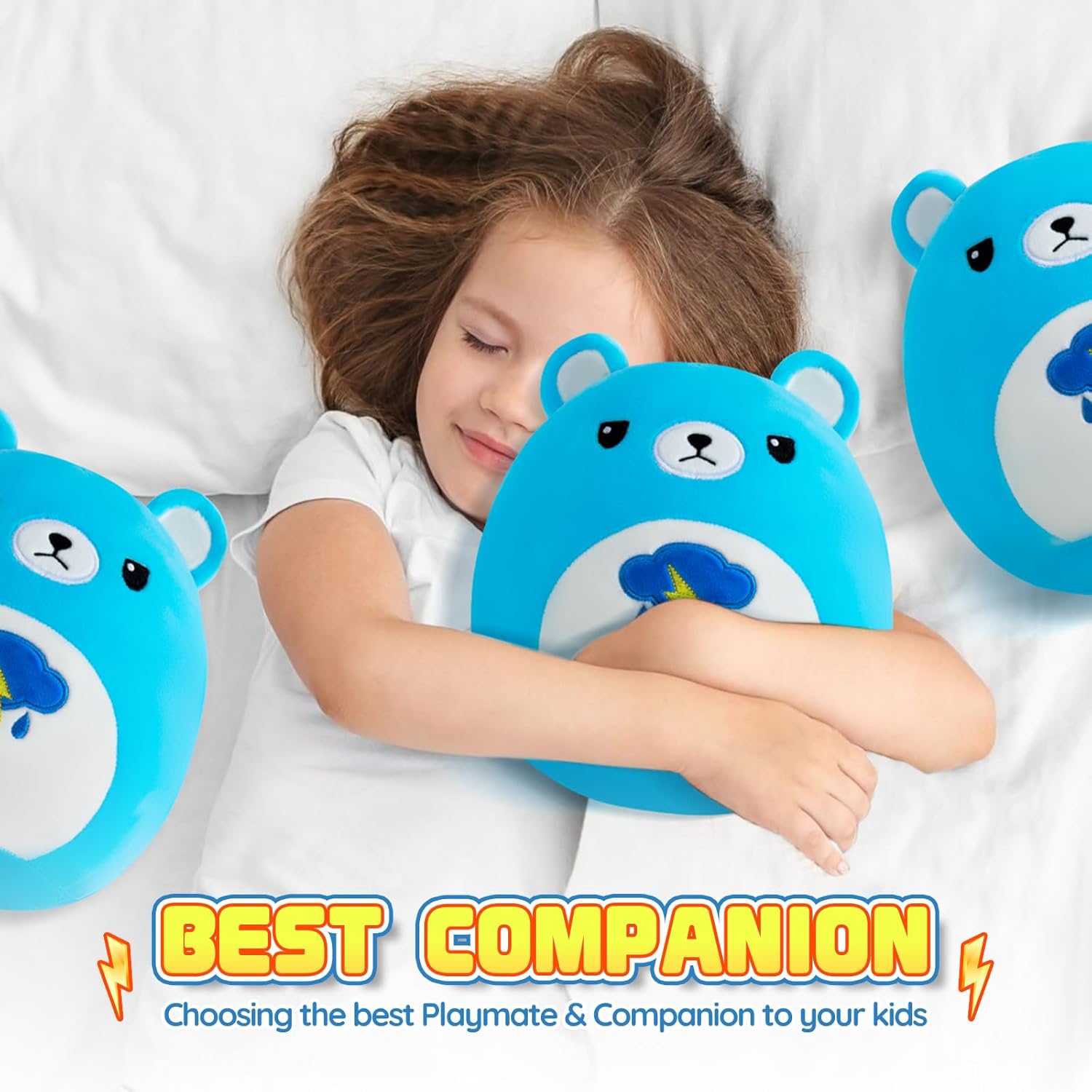 Auspicious Beginning Blue Bear Plush Toy - 11 Stuffed Animal