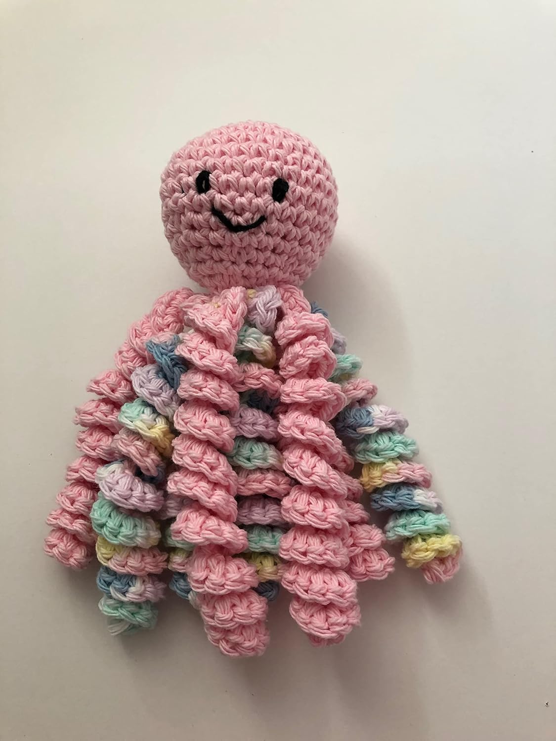 Pink Crochet Octopus Baby Toy for Preemies
