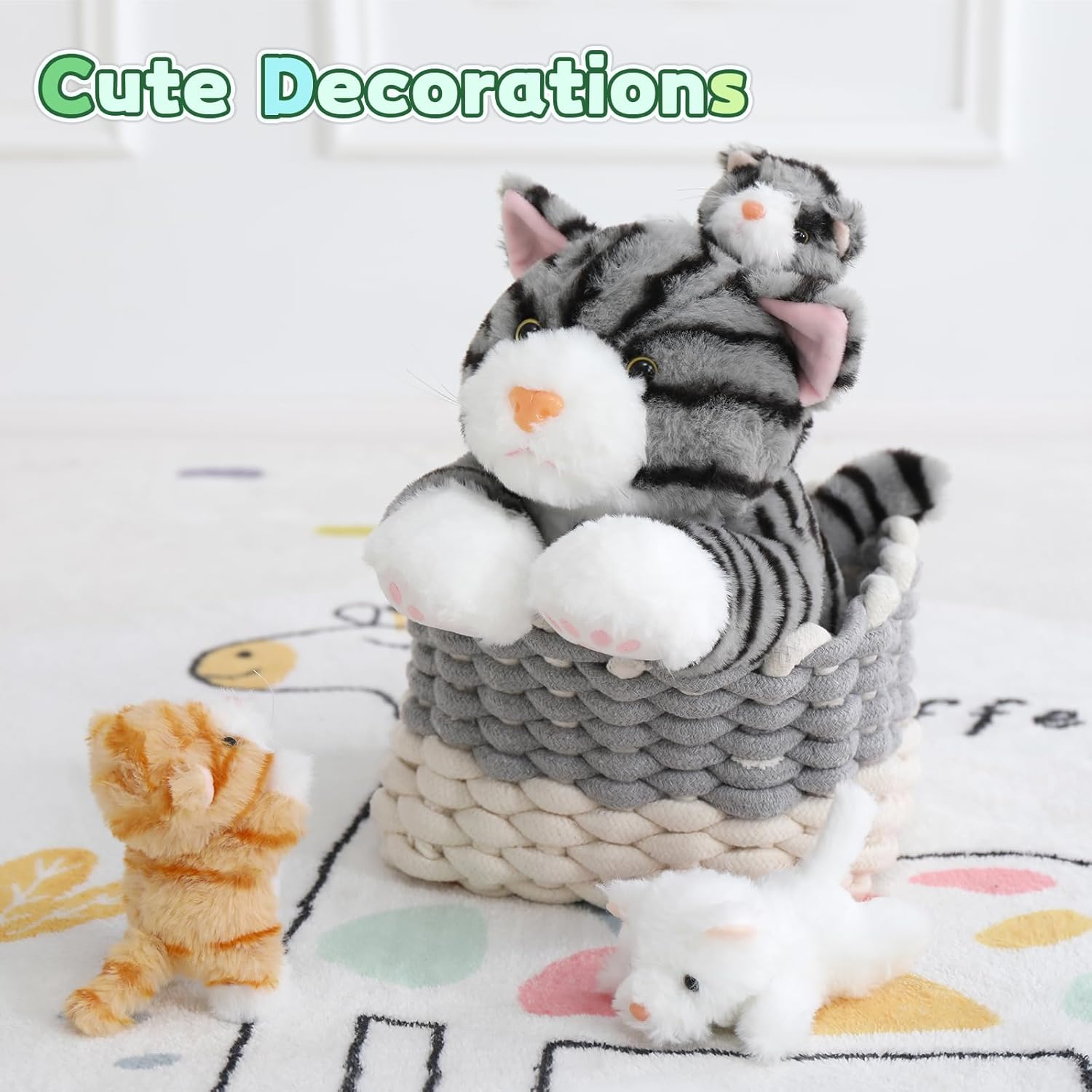 Muiteiur 157 Inch Cuddly Cat Plush Set