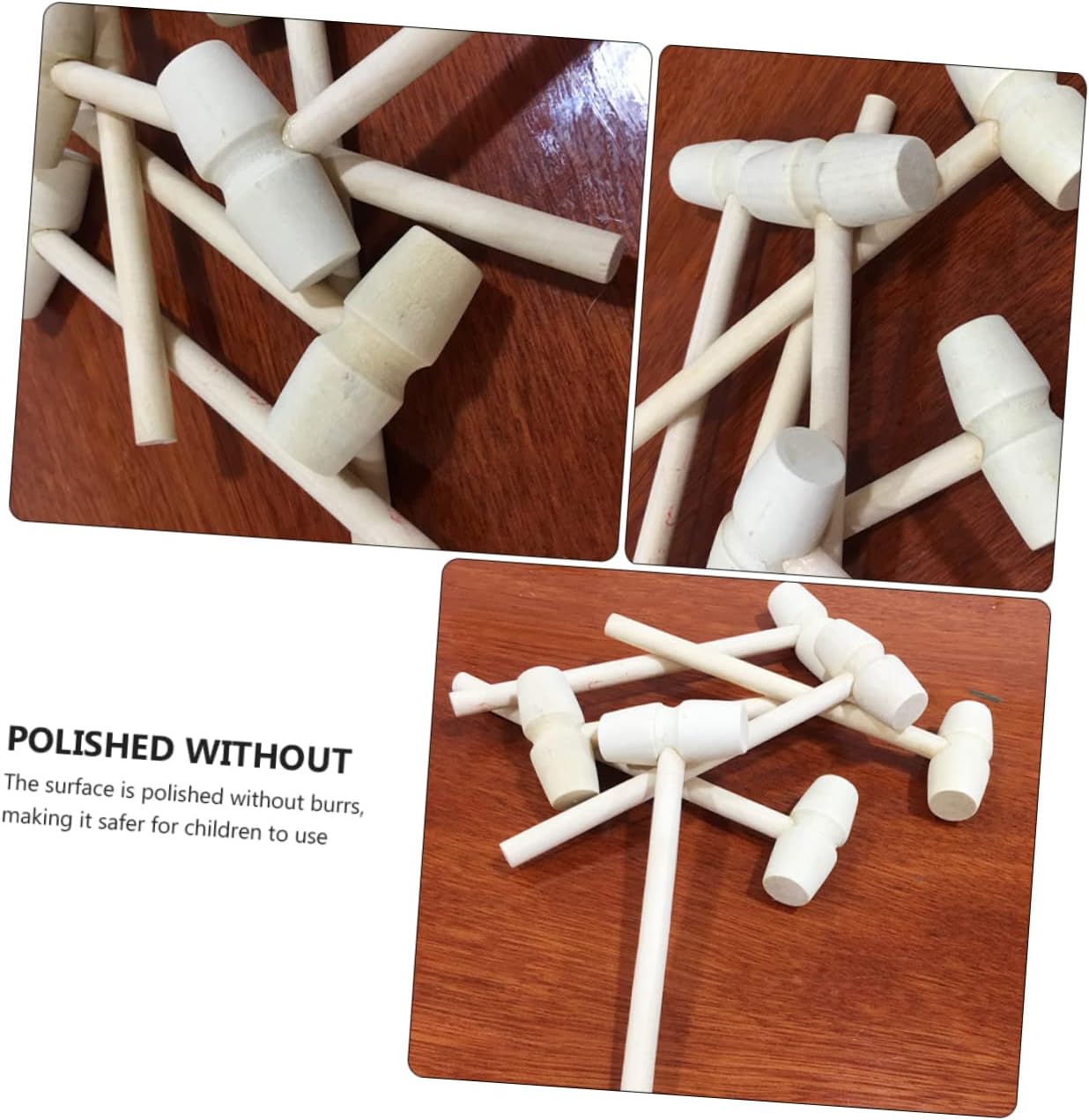 DECHOUS Mini Wooden Hammer Toy Set 15pcs