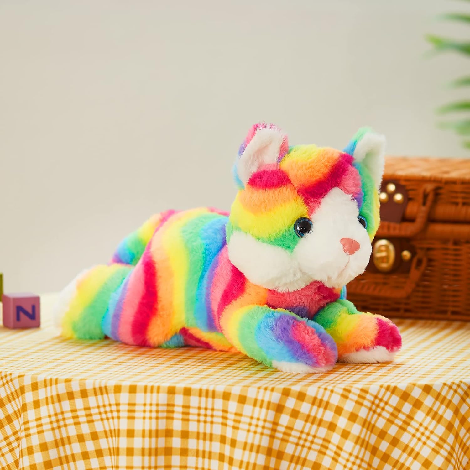 Glow Guards 13 Rainbow Cat Plush Toy with LED Night Light