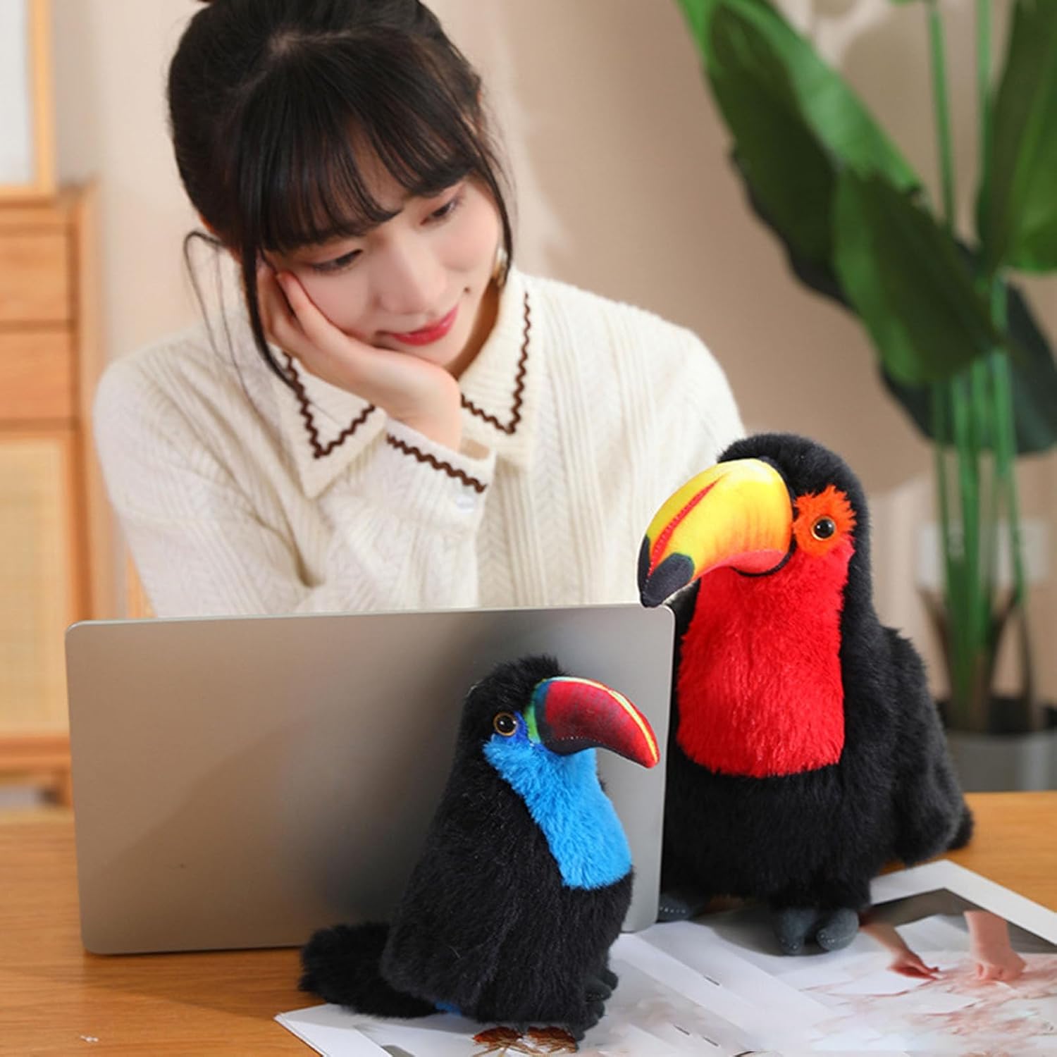Roadoor Toucan Plush Toy 8 12 Red for Kids
