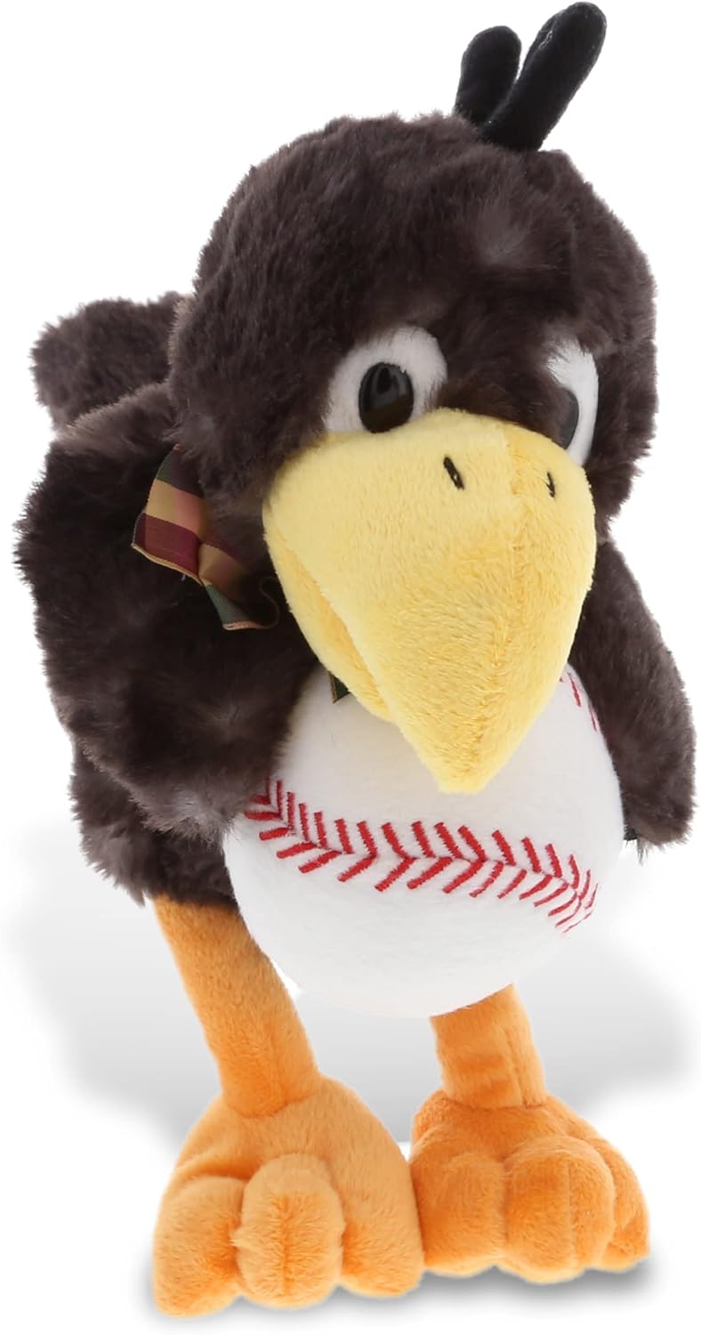 DolliBu Sitting Crow Plush with Baseball - 95 Inches
