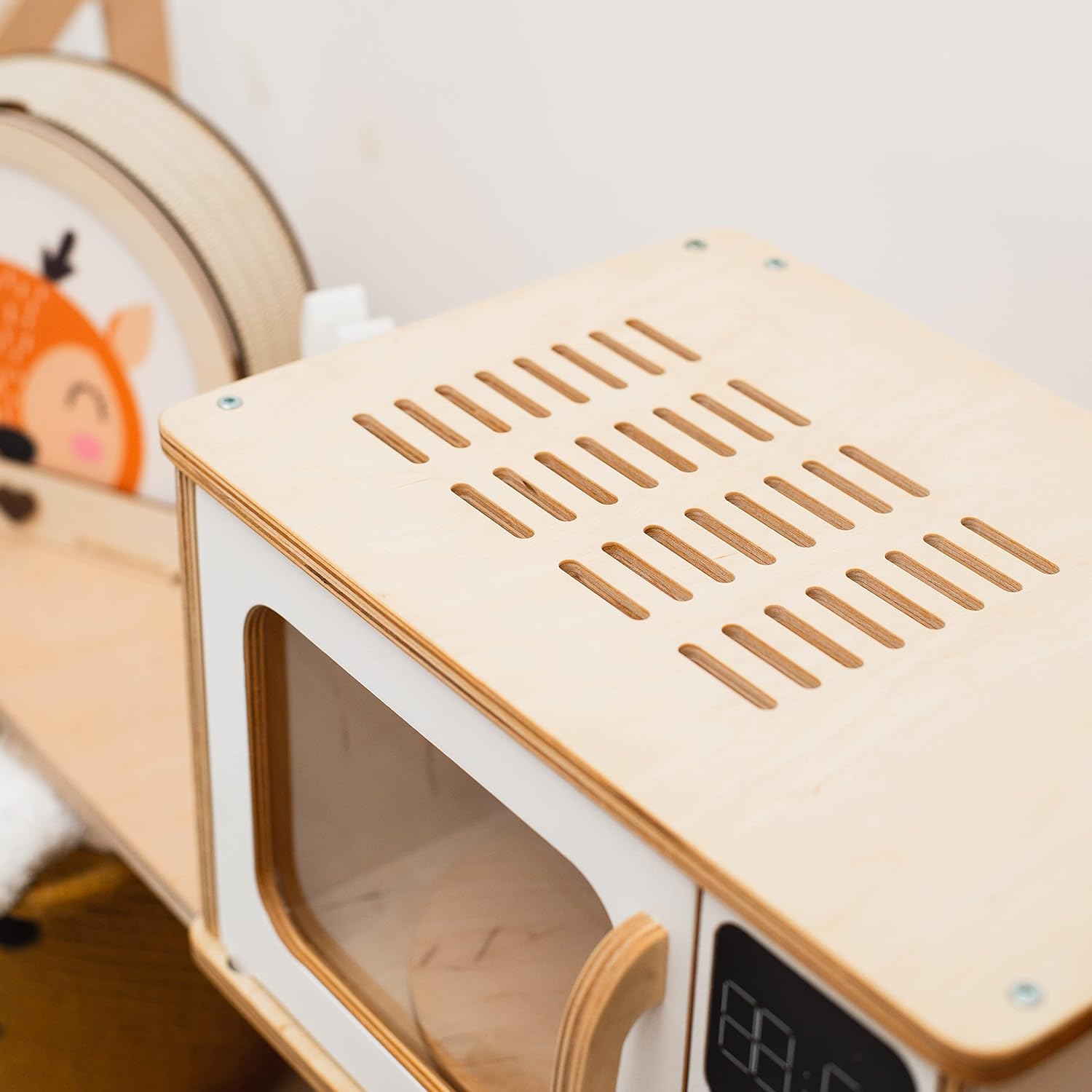 Enjoy The Wood Wooden Microwave Montessori Toy