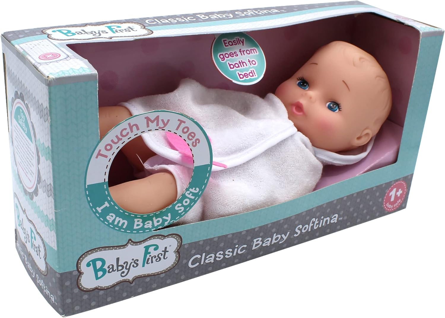 Babys First Bathtime Baby Softina Doll 1