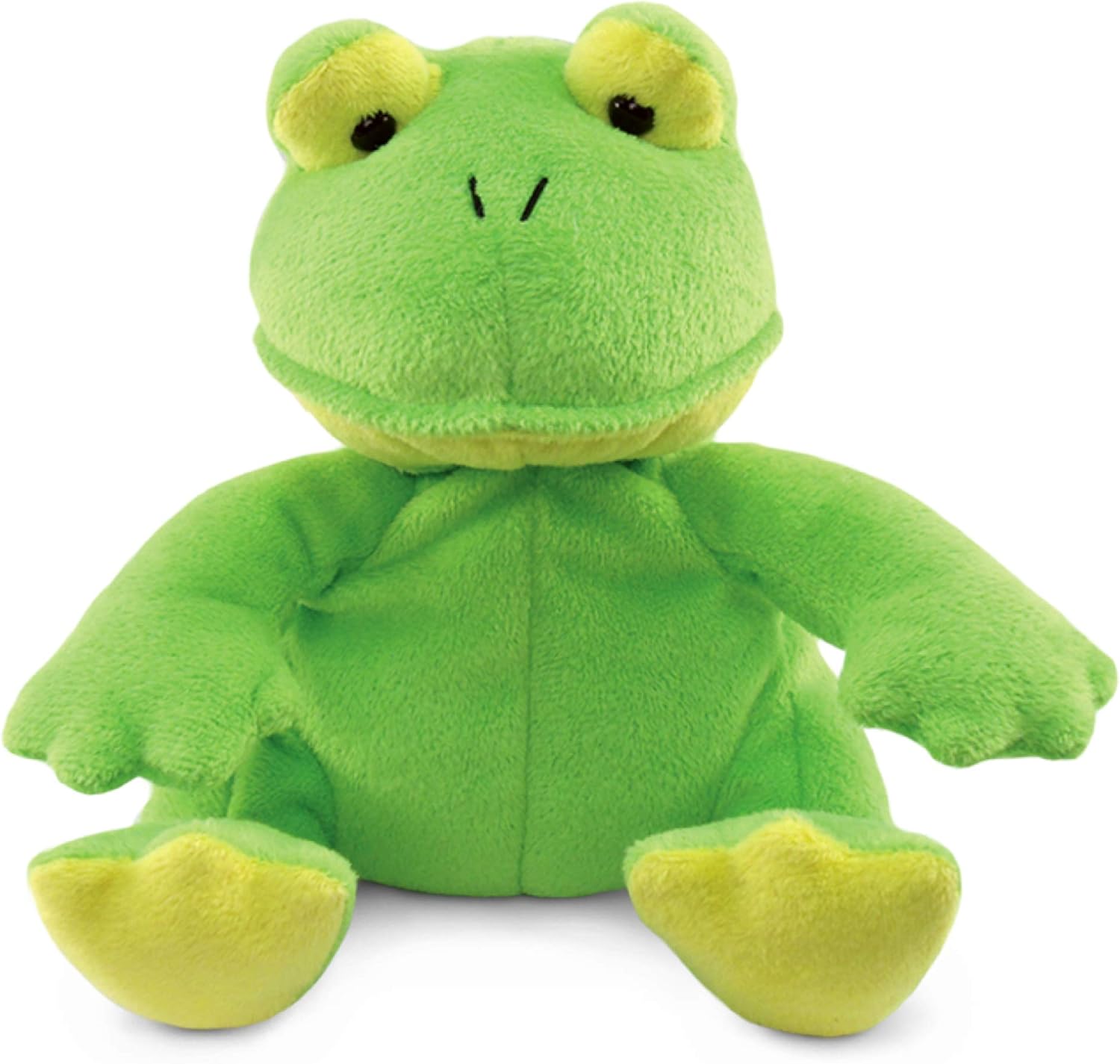 DolliBu Plush Frog Stuffed Animal - 6 Inch Green Huggable Toy