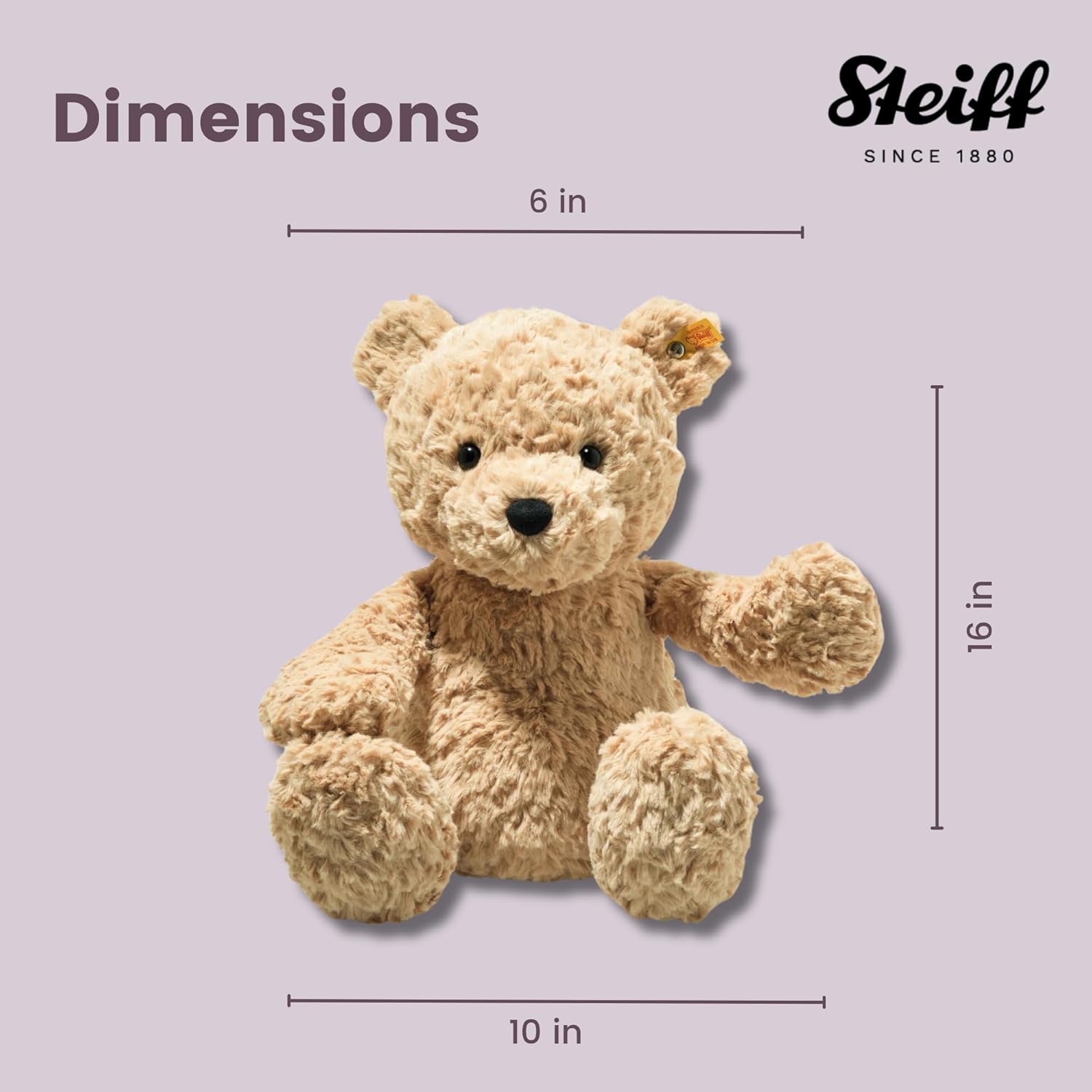 Steiff Jimmy Teddy Bear 16 Inches Light Brown
