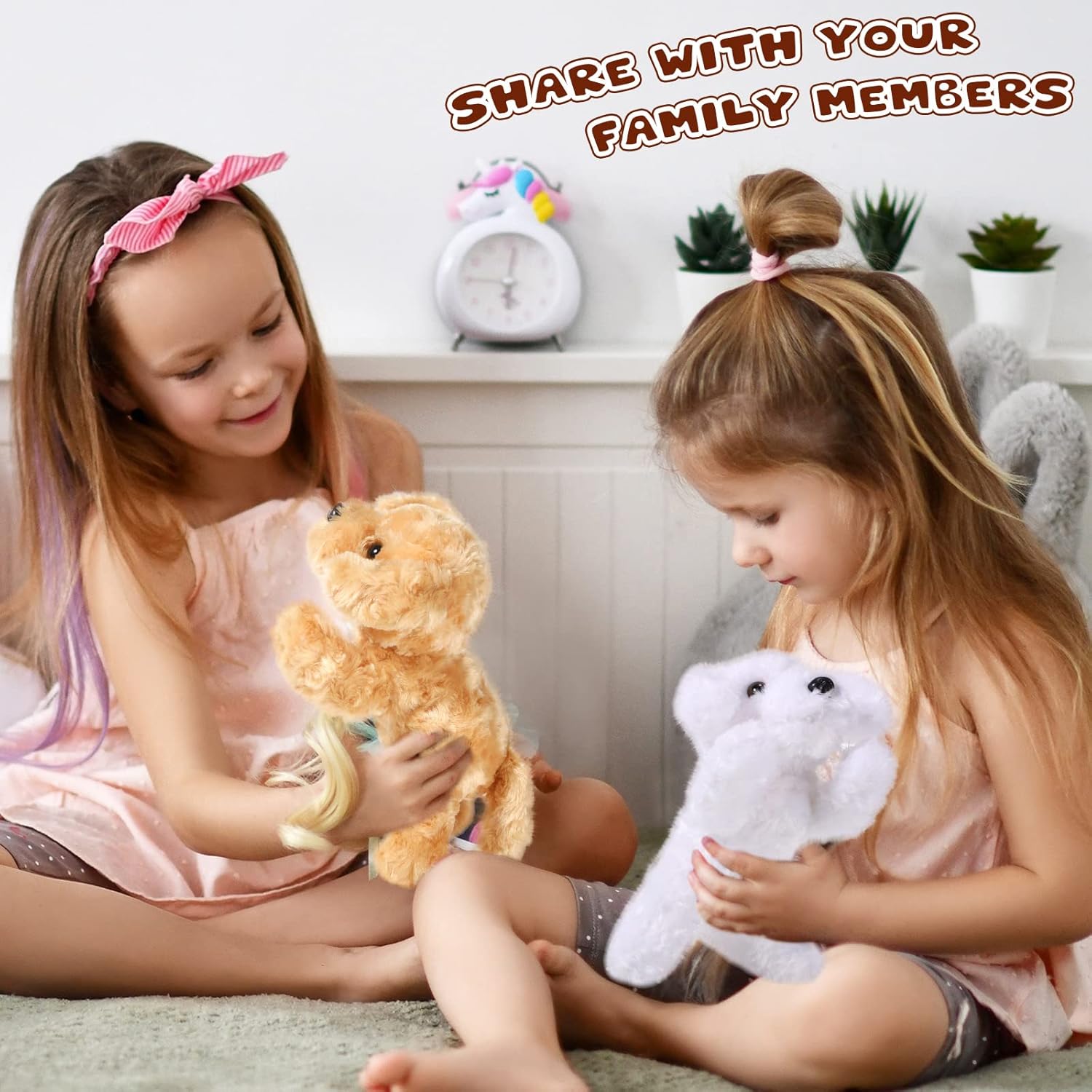 Harrycle 6 Pcs 8 Inch Plush Dog Pillow Toy Set