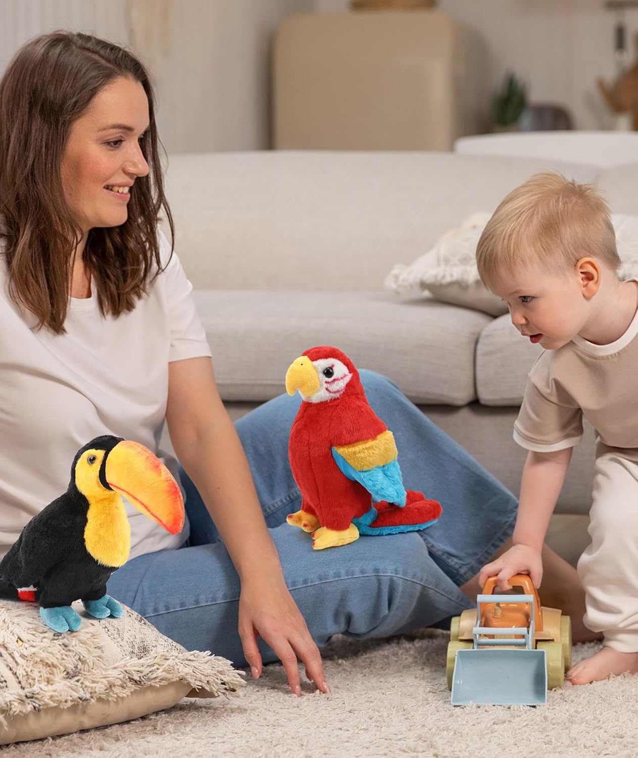LeYoHa Parrot Plush Toy - Red Macaw 984 Inch