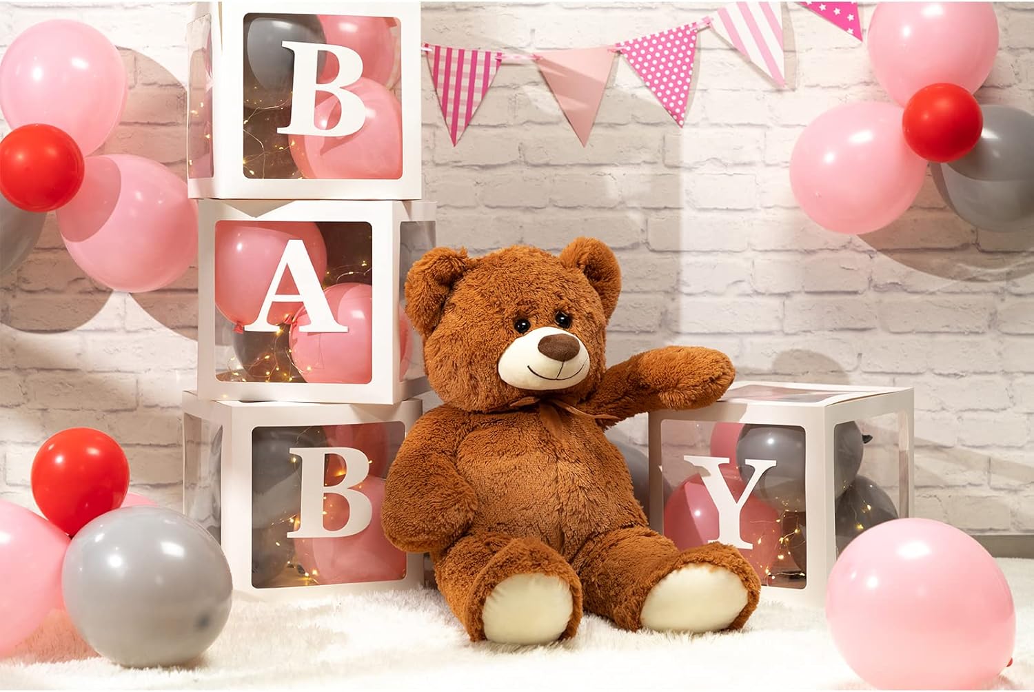 HollyHOME 36 Inch Brown Teddy Bear for Kids and Girlfriend