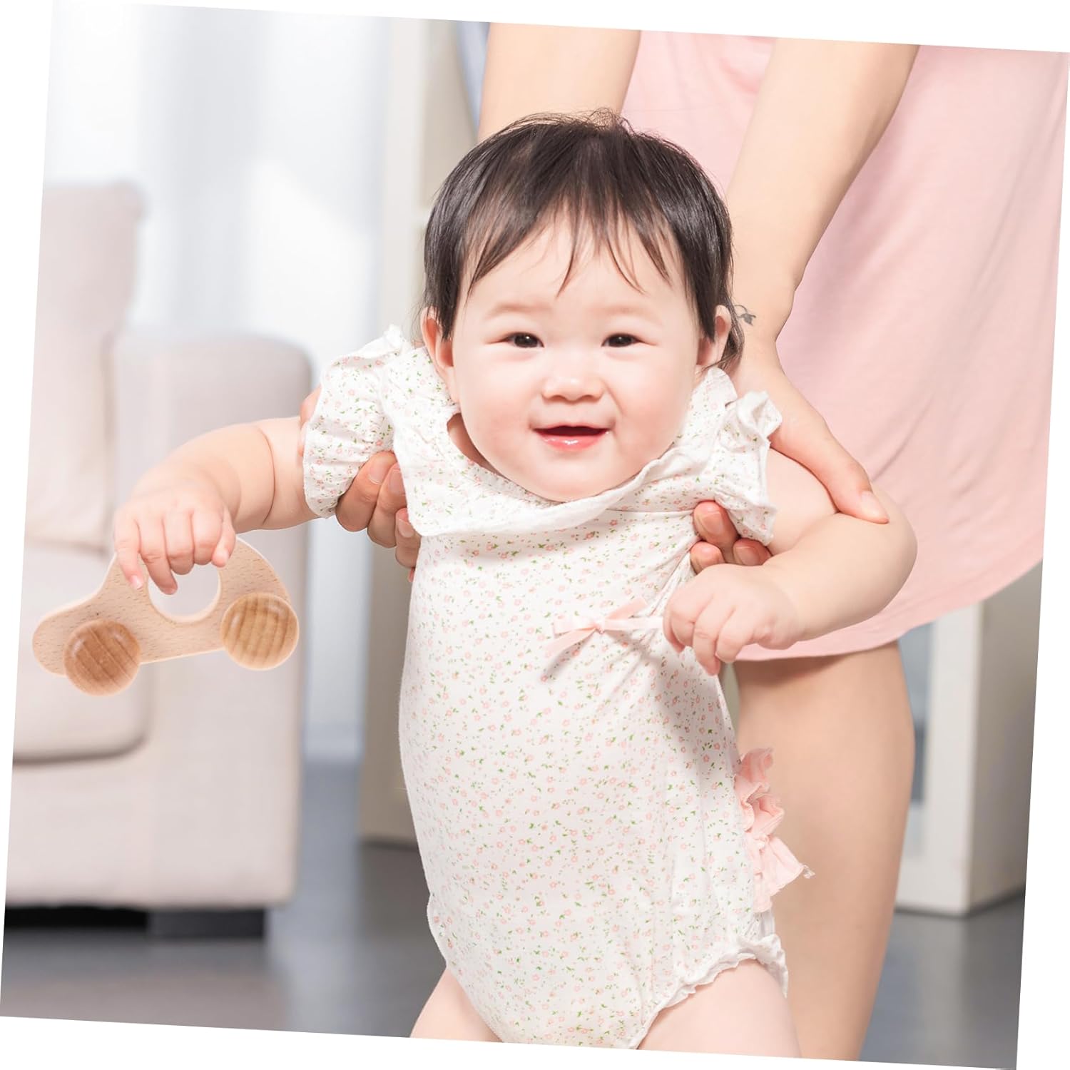 Yardwe Wooden Push Car for Infant Grasping Toy 1