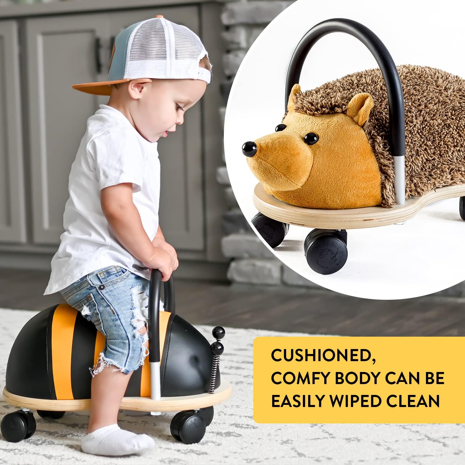 Prince Lionheart Ride-On Toy for Kids Wooden Plush