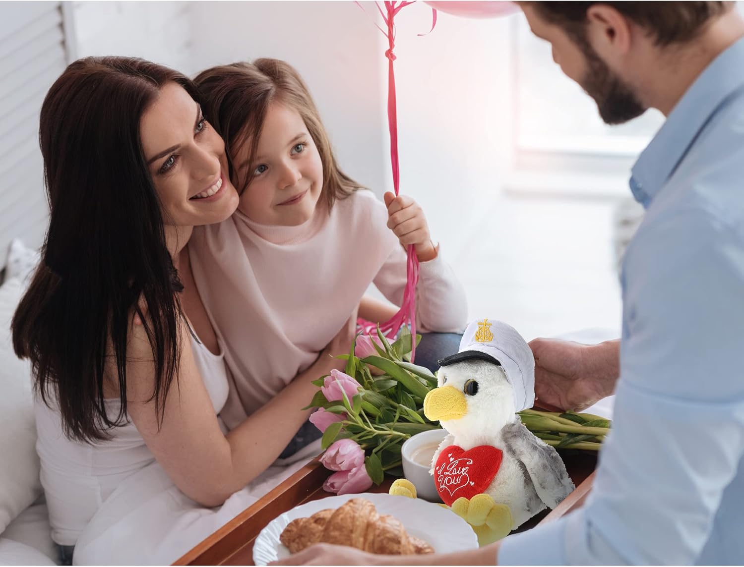 DolliBu I Love You Valentine Seagull Sailor Plush - 75 Inches
