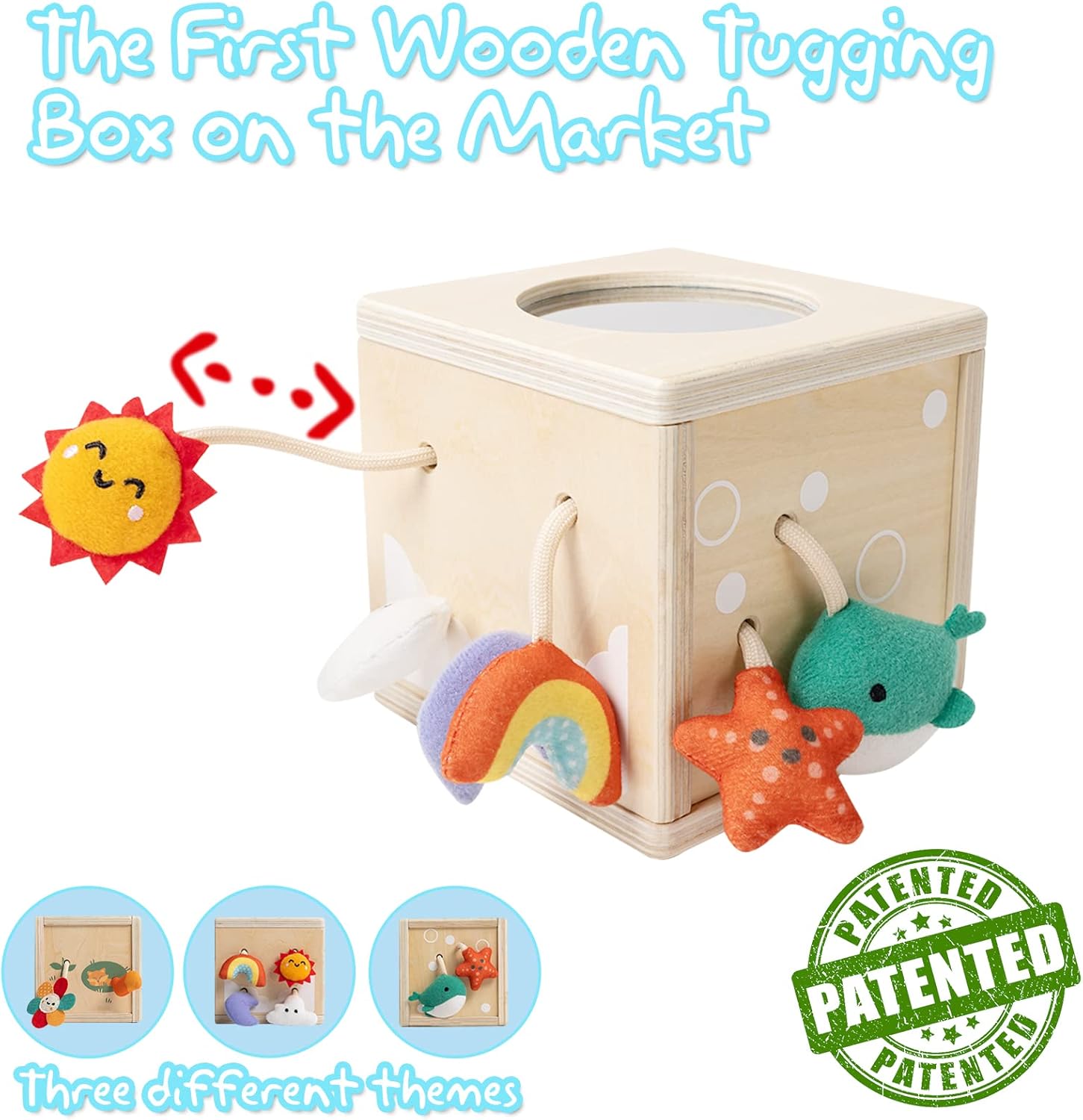 Twefex Wooden Pull String Toy for 6-12 Months