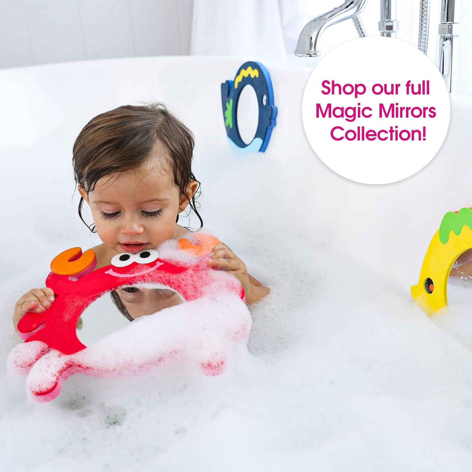 Edushape Magic Mirror Crab - Learning Bath Toy for Toddlers