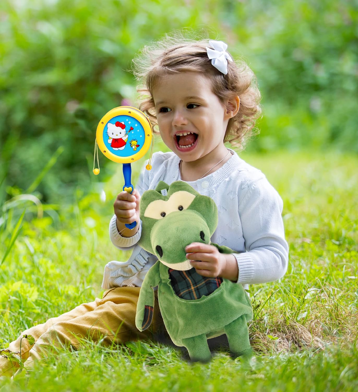 DolliBu Alligator Plush Backpack 14 Cute Kids Travel Bag