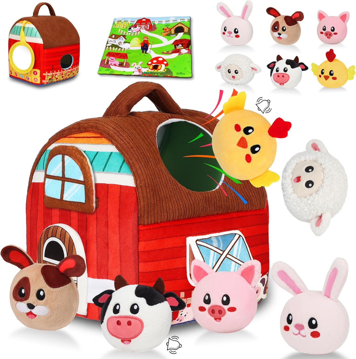 Montessori Barn Toy for Babies 6-12 Months
