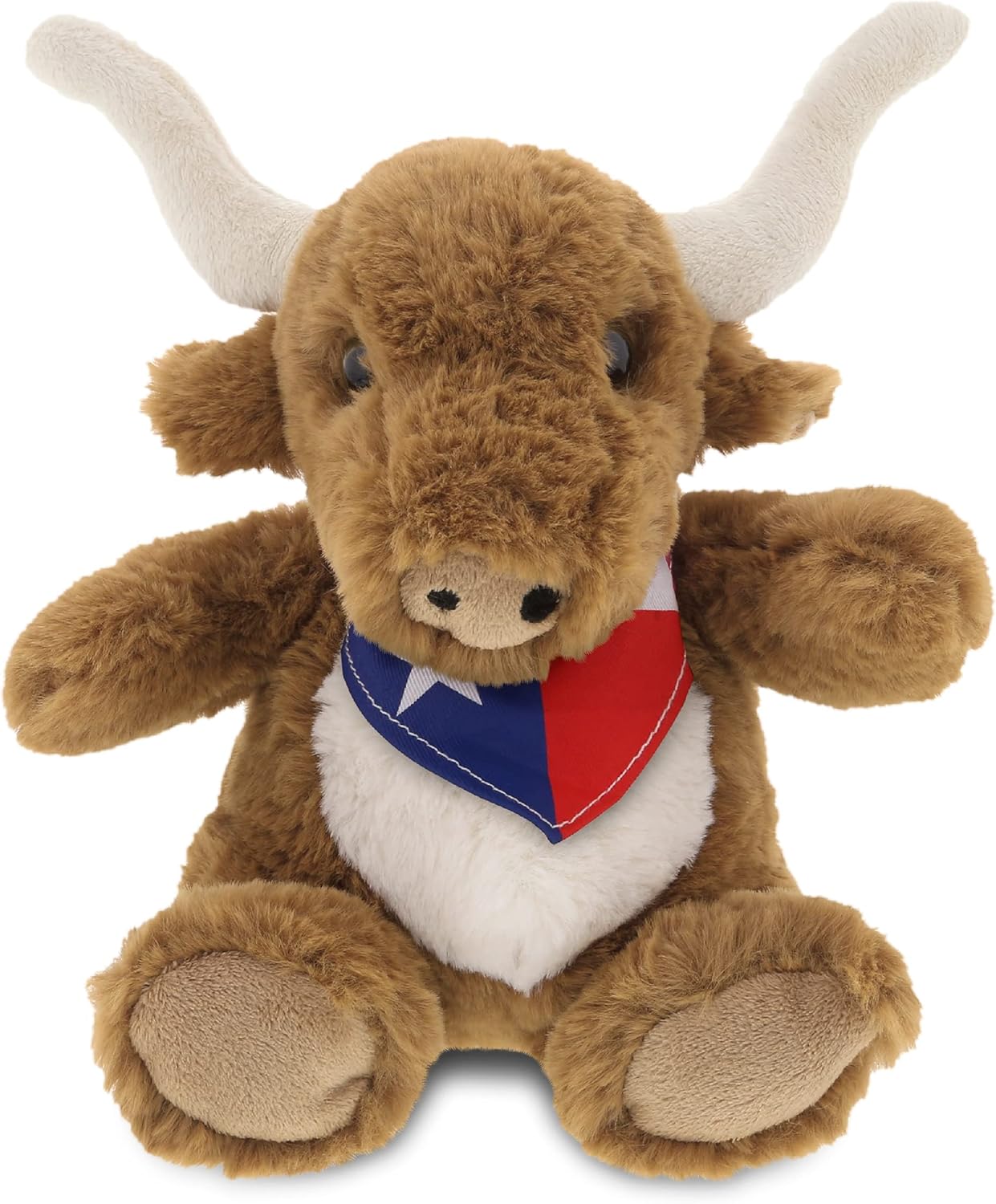 DolliBu Plush Texas Longhorn Stuffed Animal - 8 Inches