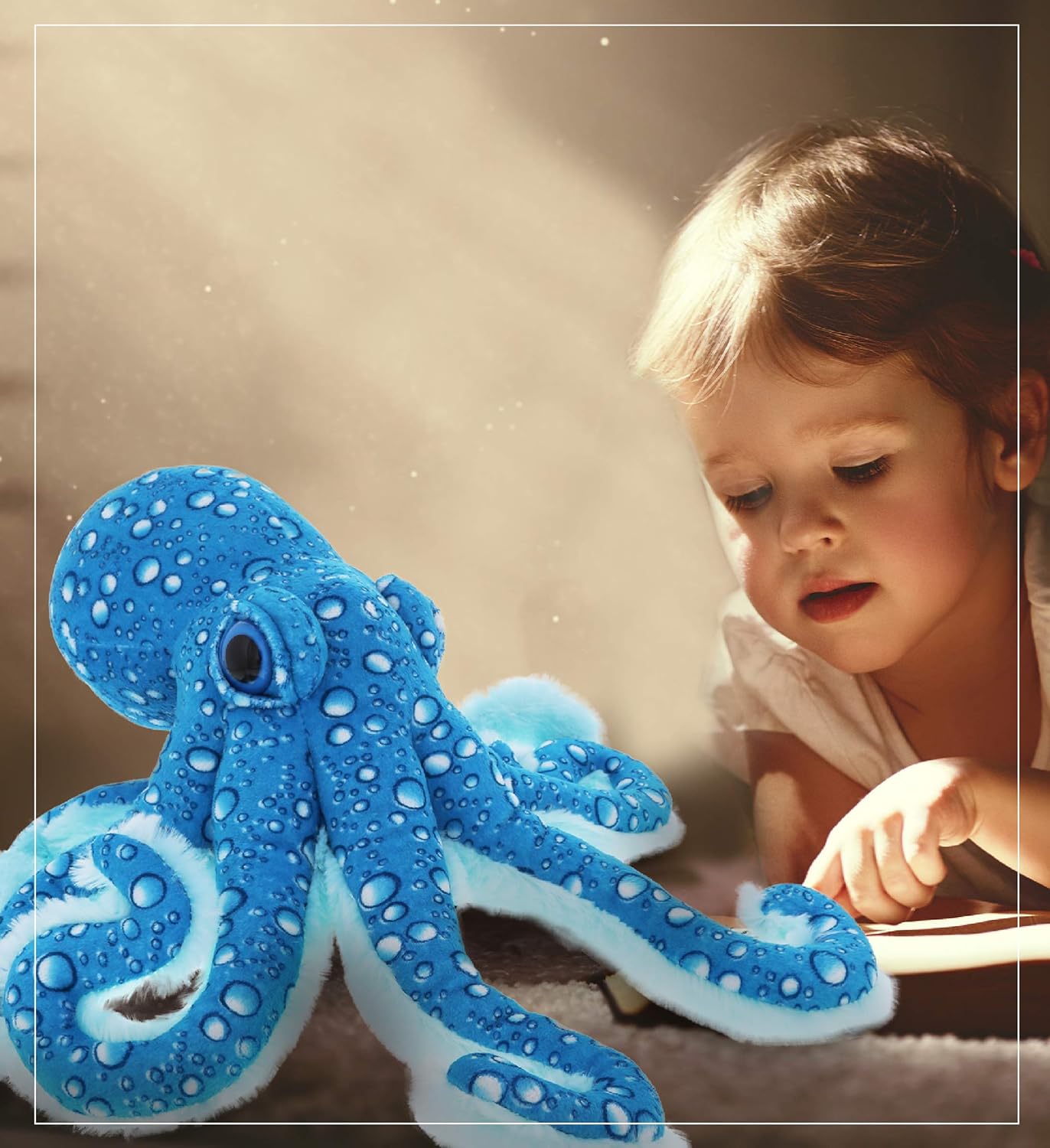 DolliBu Large Blue Octopus Plush Toy - 16 Inches 1