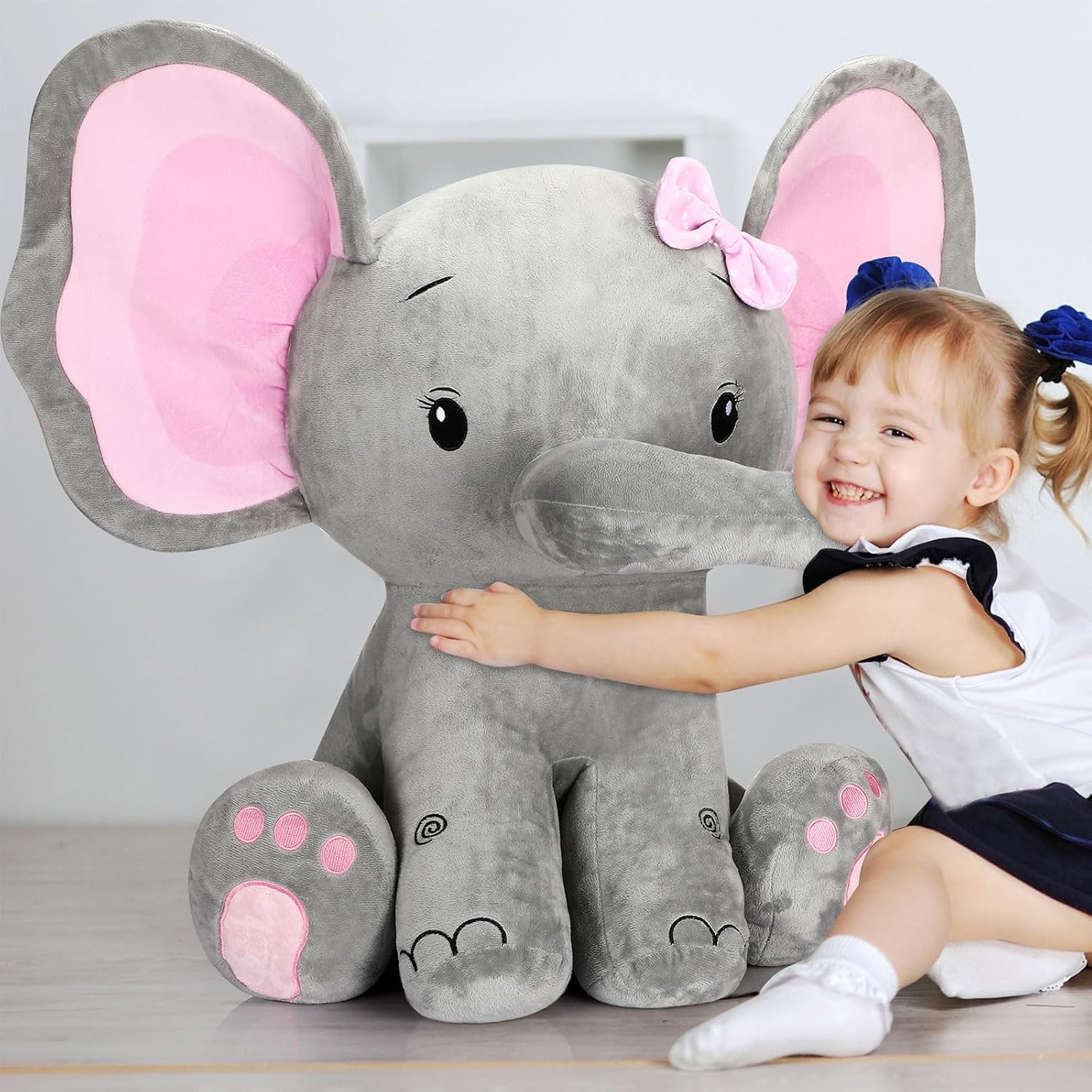 Jenaai 24 Inch Giant Plush Elephant for Kids