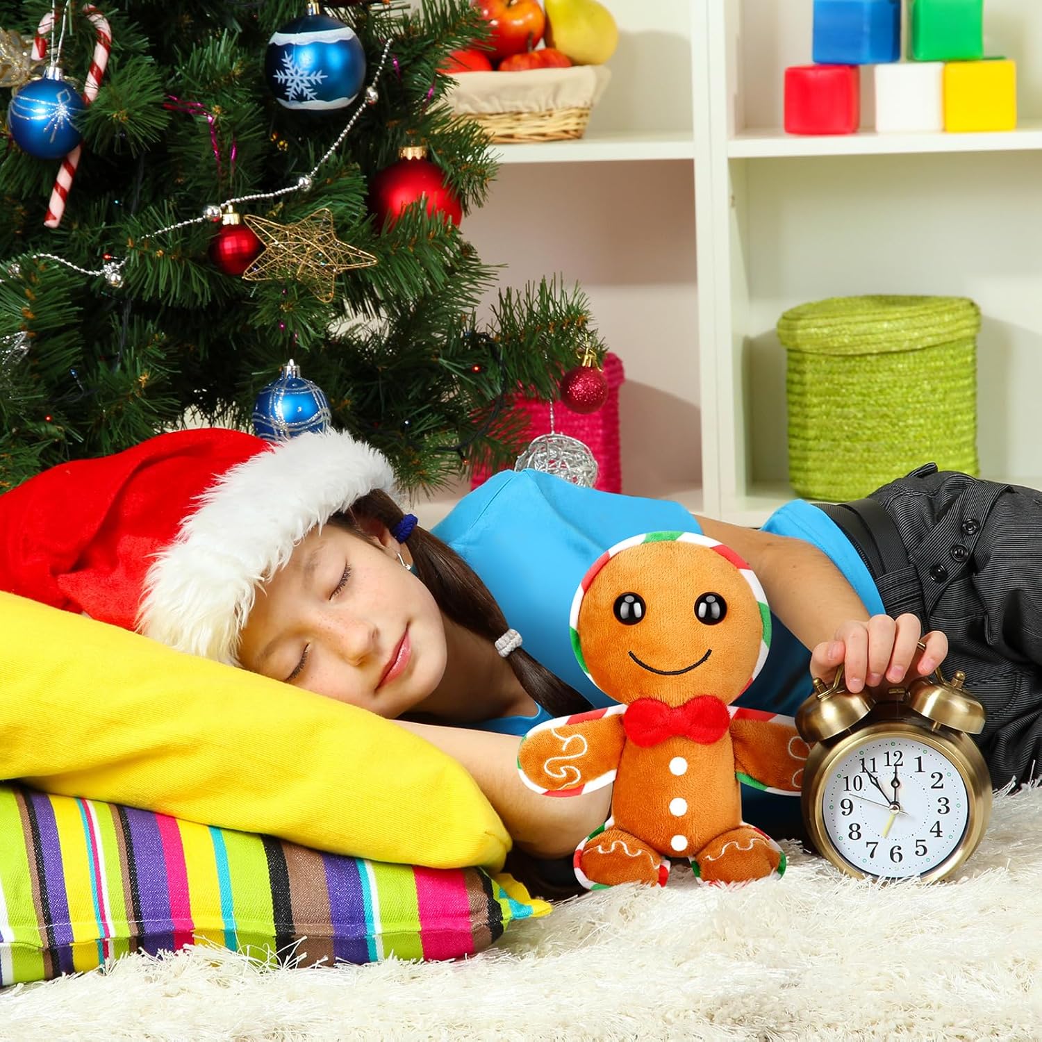 Poen 6 Pcs Christmas Gingerbread Plush Stuffed Animals