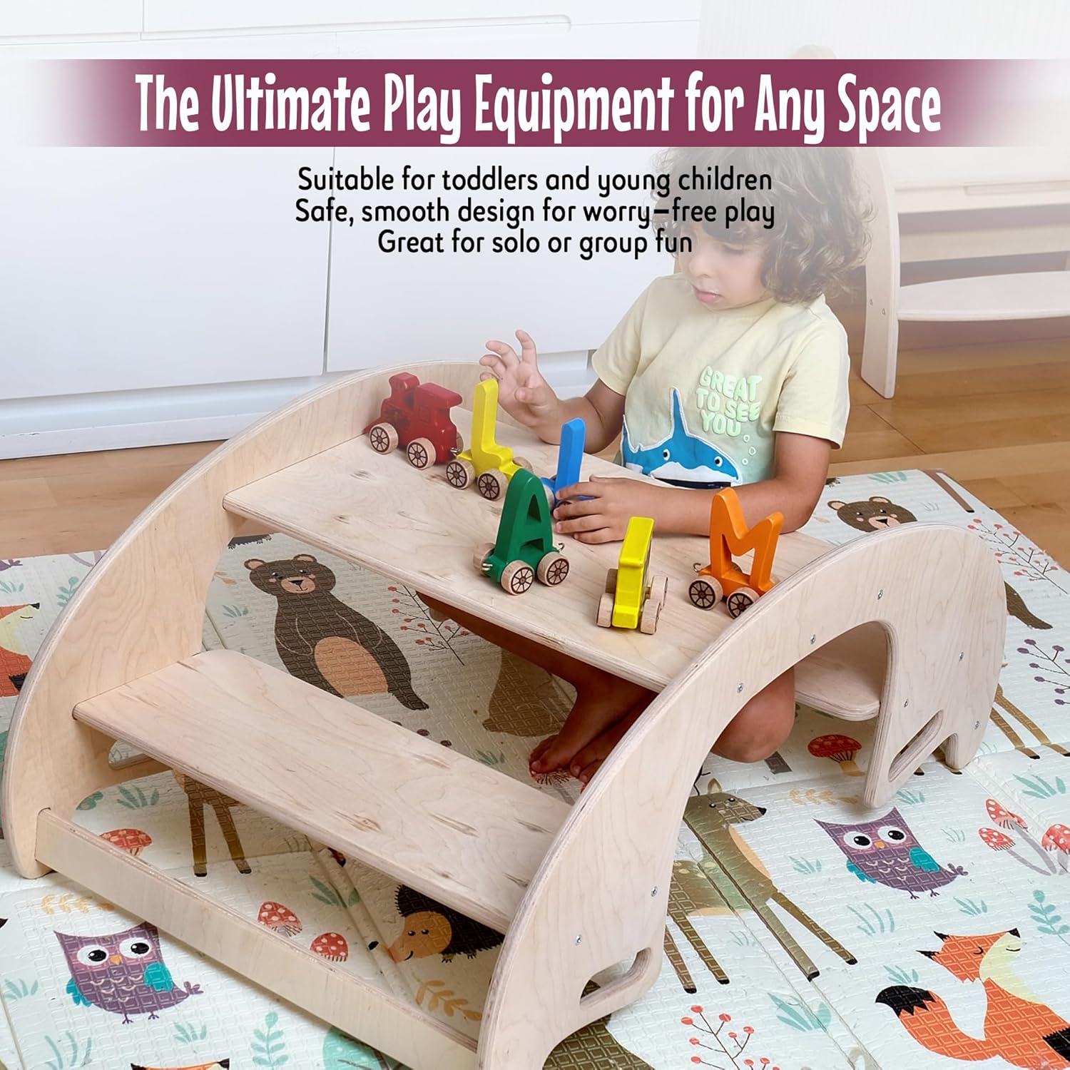 Montessori Wooden Seesaw for Toddlers
