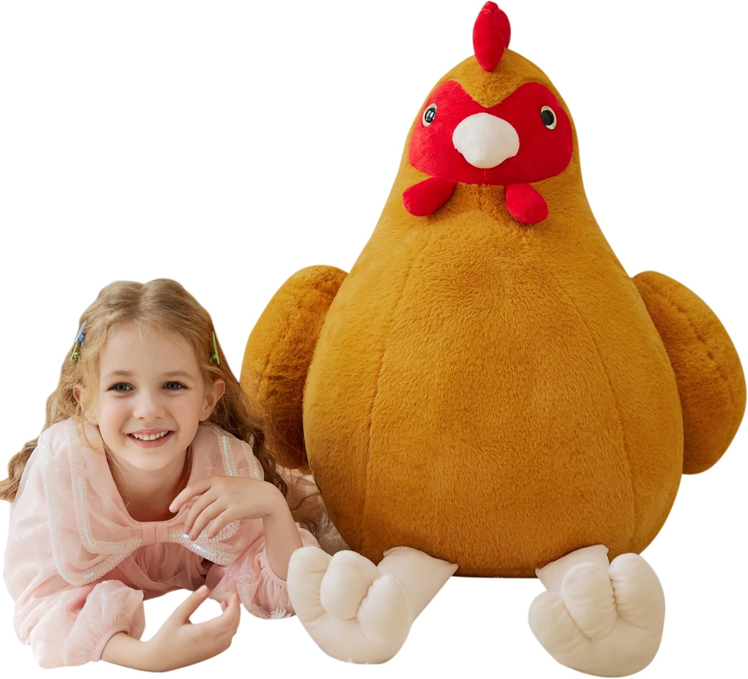IKASA Giant Chicken Plush Toy 255 Inches Big Stuffed Animal