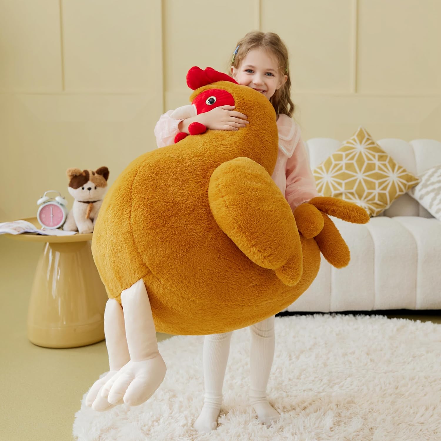 IKASA Giant Chicken Plush Toy 255 Inches Big Stuffed Animal