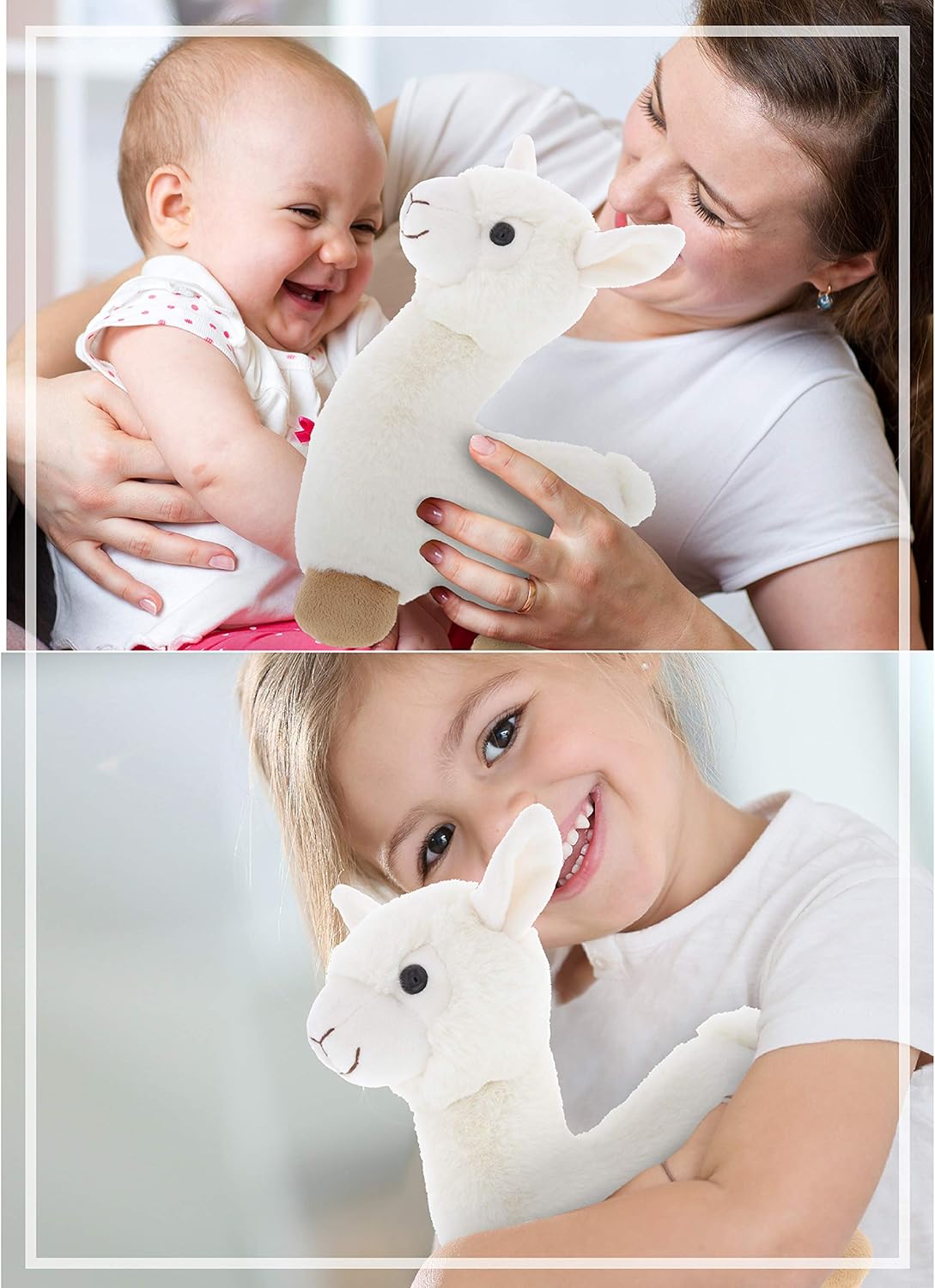 DolliBu Super Soft White Llama Plush Toy 11 Inches