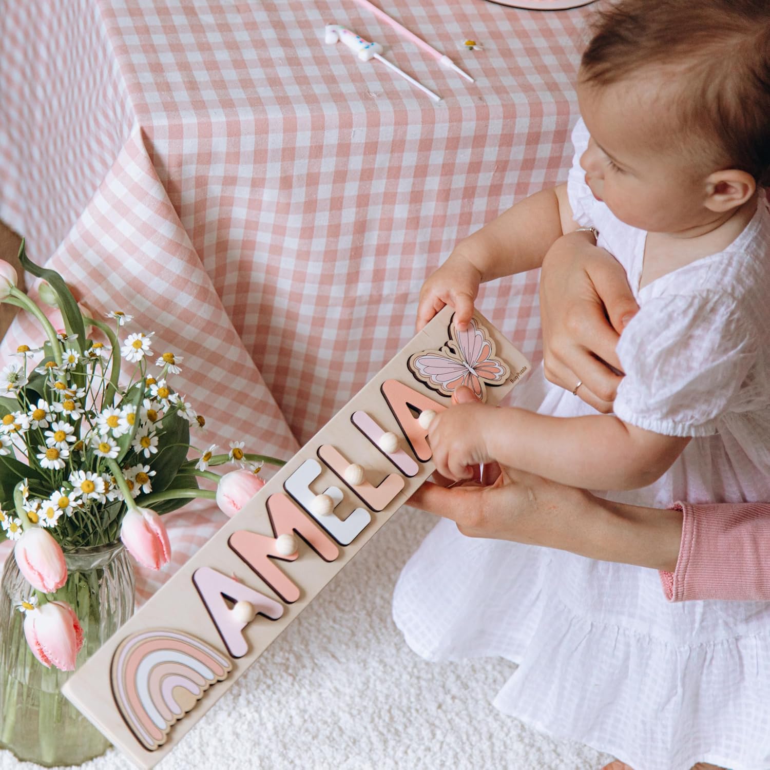 Personalized Wooden Puzzle for Baby and Toddler