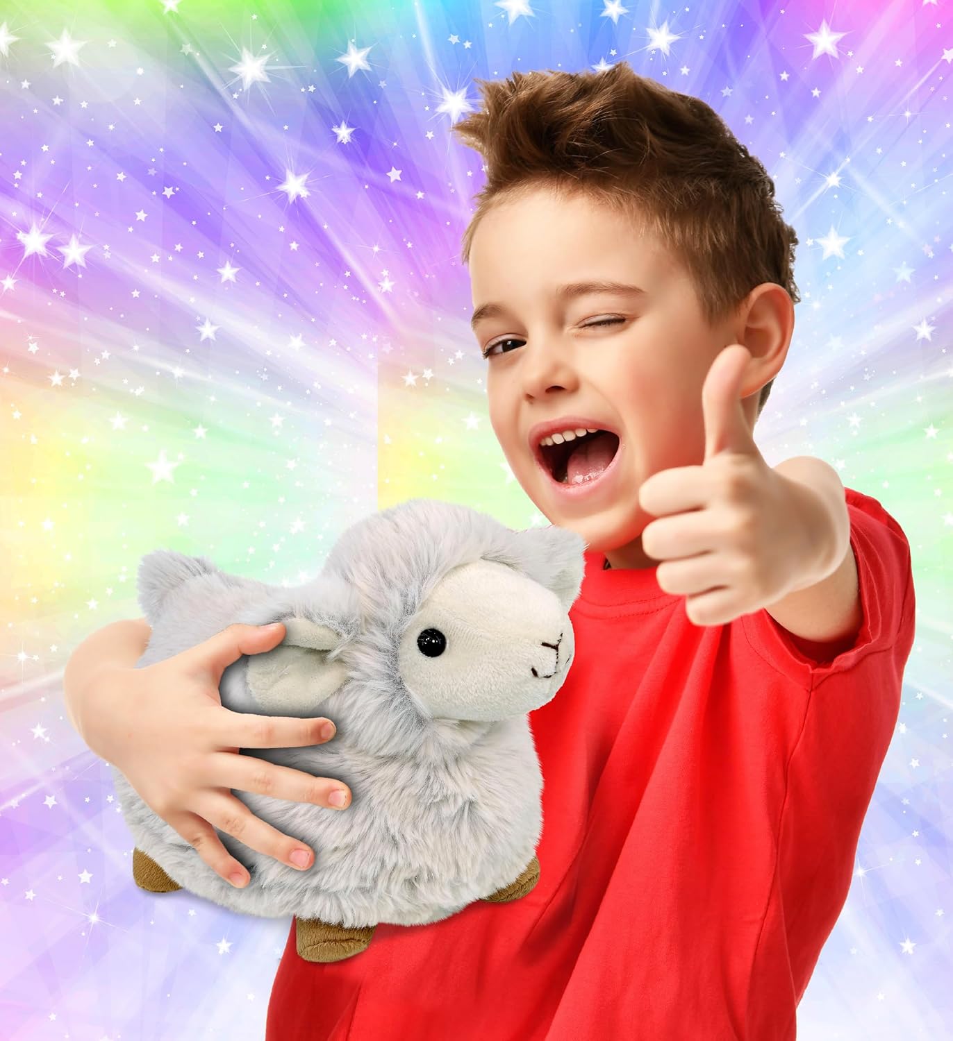 DolliBu White Sheep Plush Toy - 115 Inches