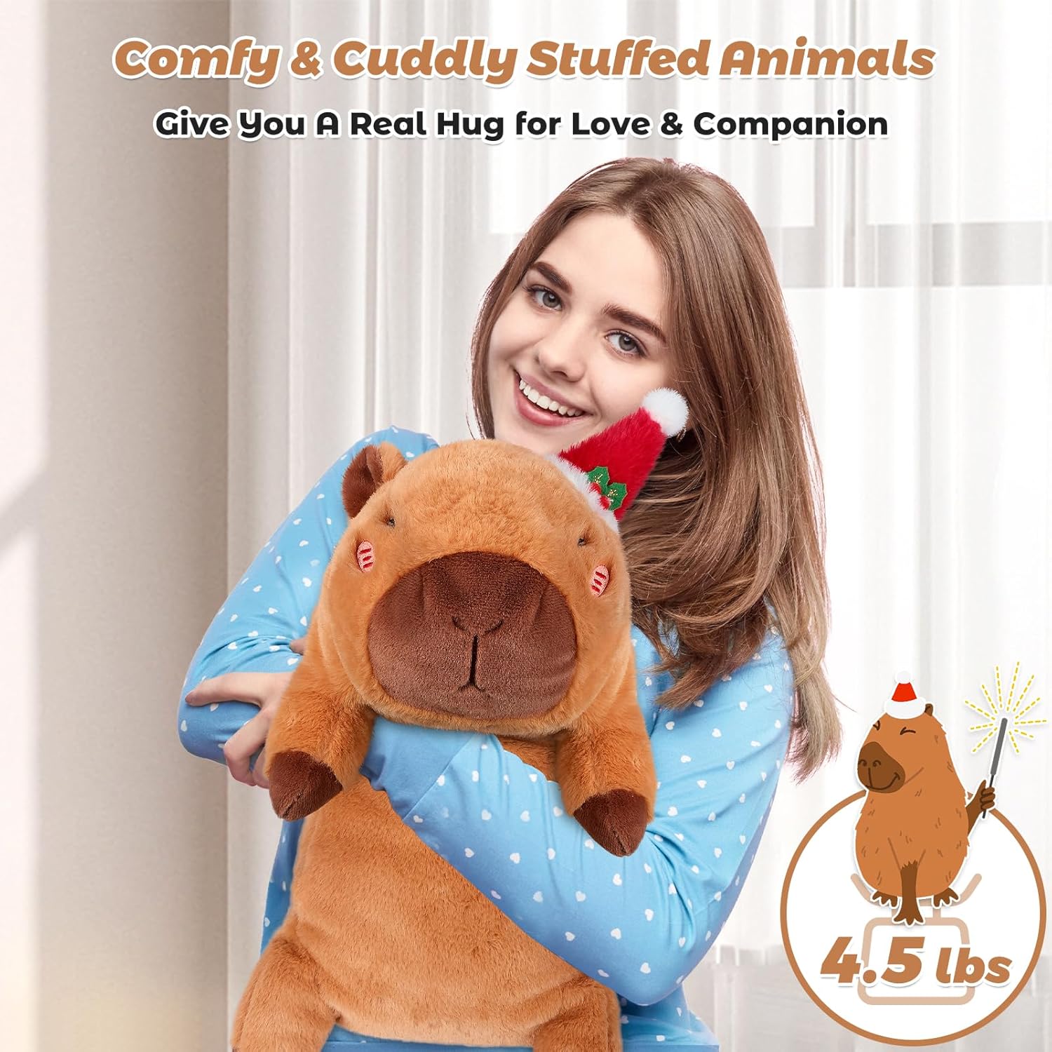 Bobbie Laxi 25 Capybara Weighted Plush Toy 1